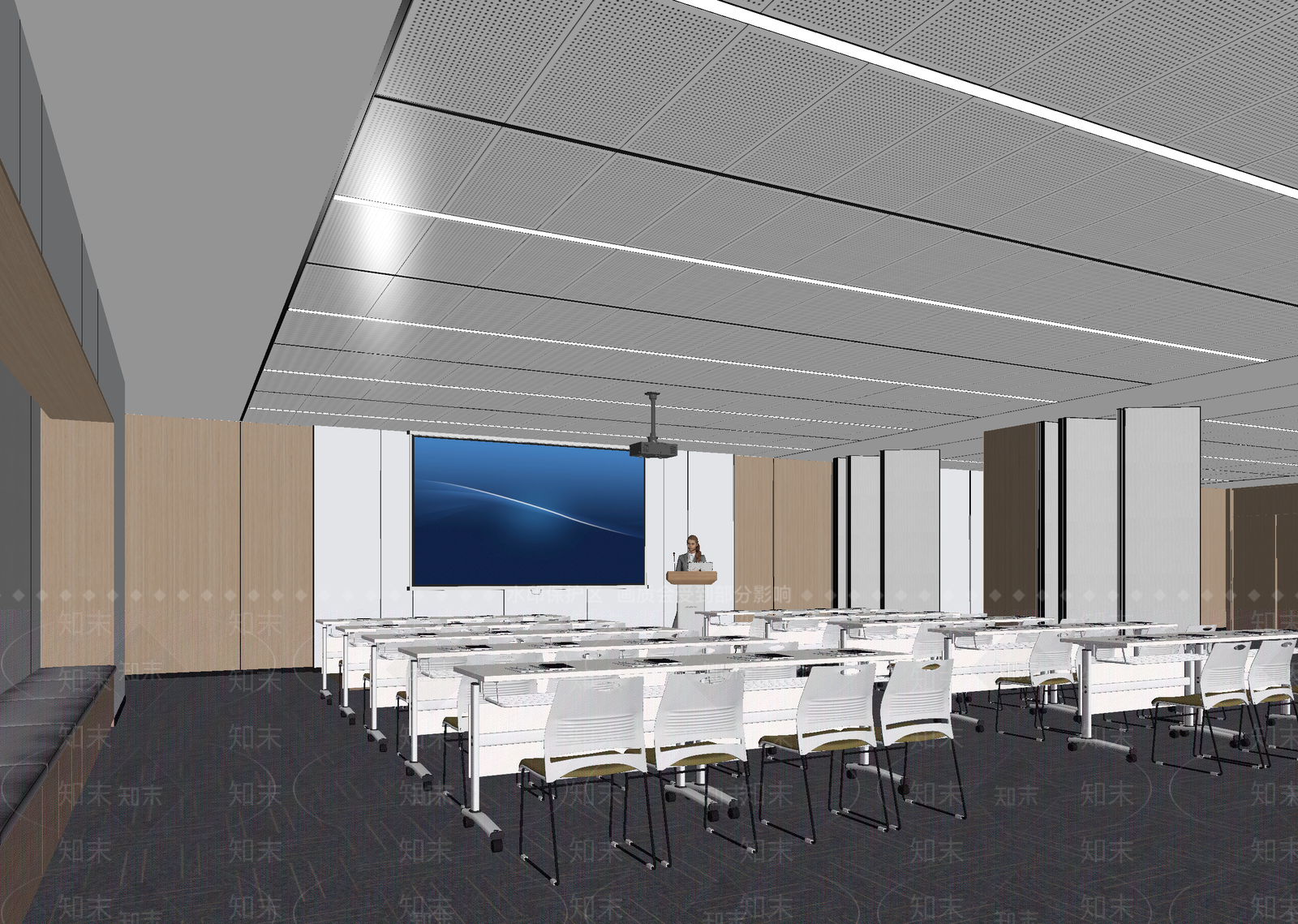 现代报告厅3D模型下载【ID:1214140395】