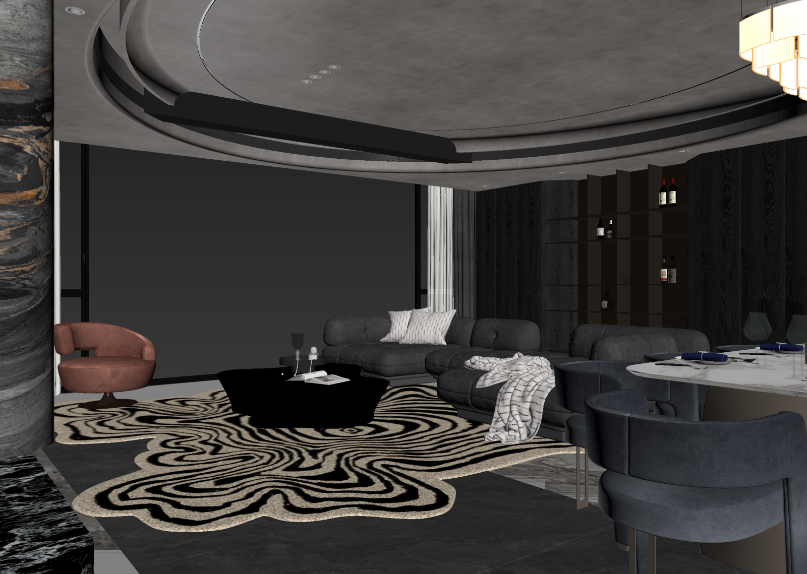 意式客餐厅3D模型下载【ID:1221950088】