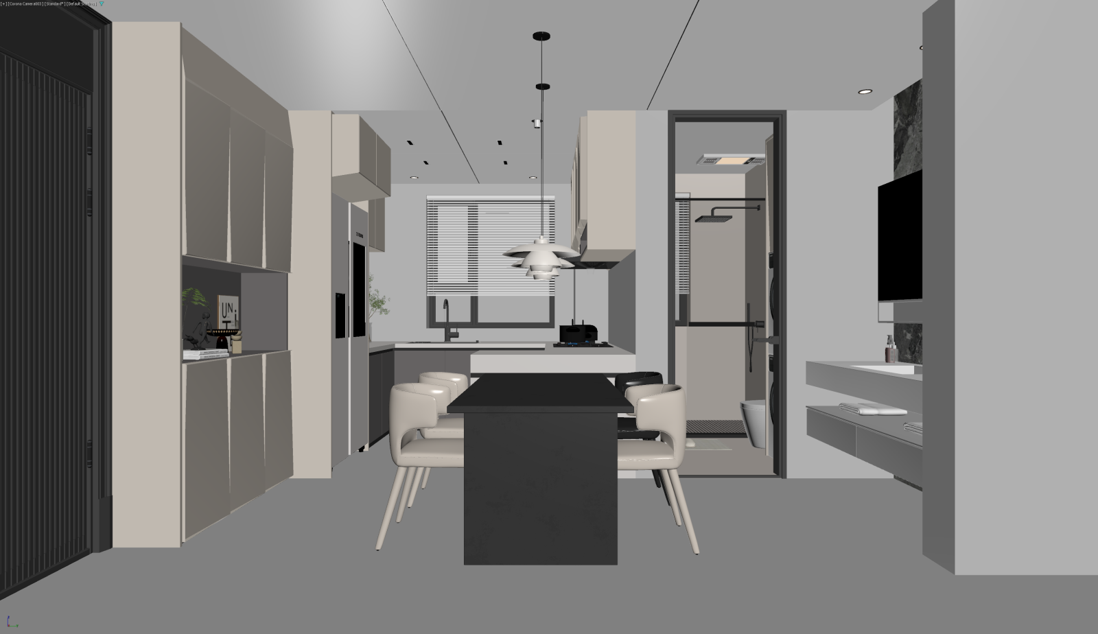 现代客餐厅3D模型下载【ID:1221649388】