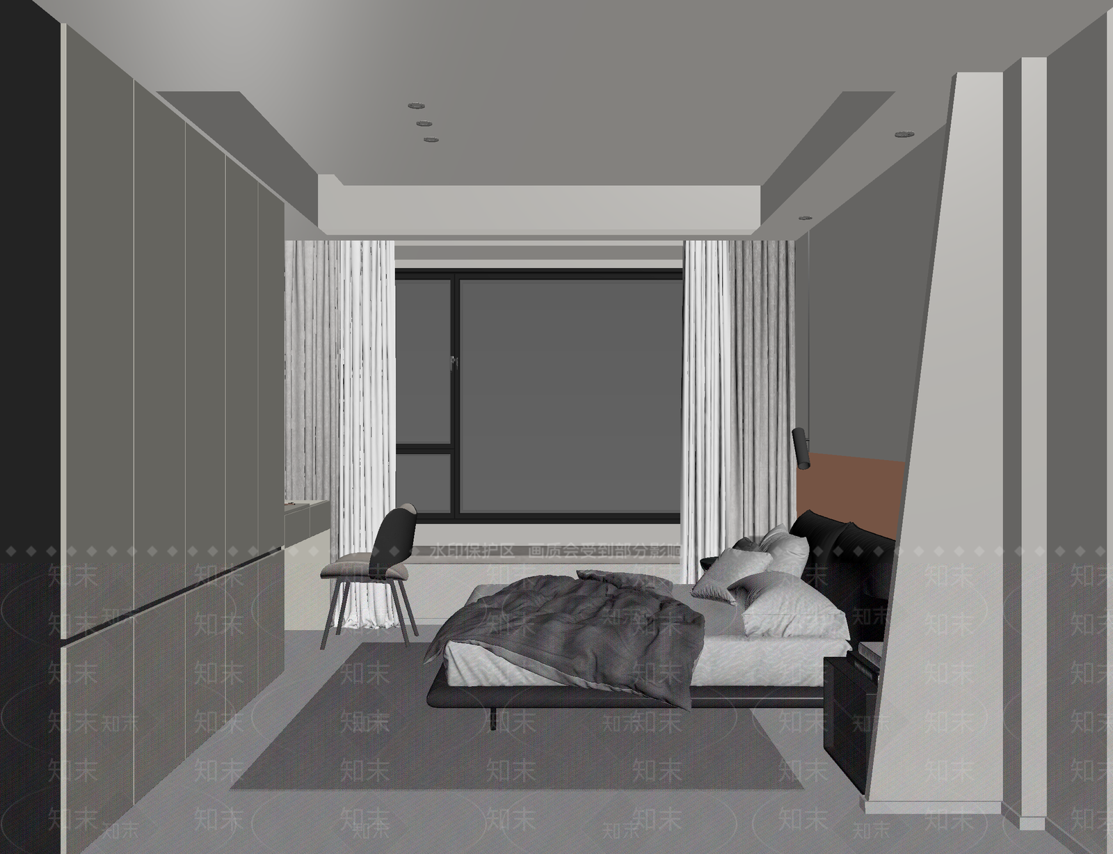 现代酒店客房3D模型下载【ID:1215063923】