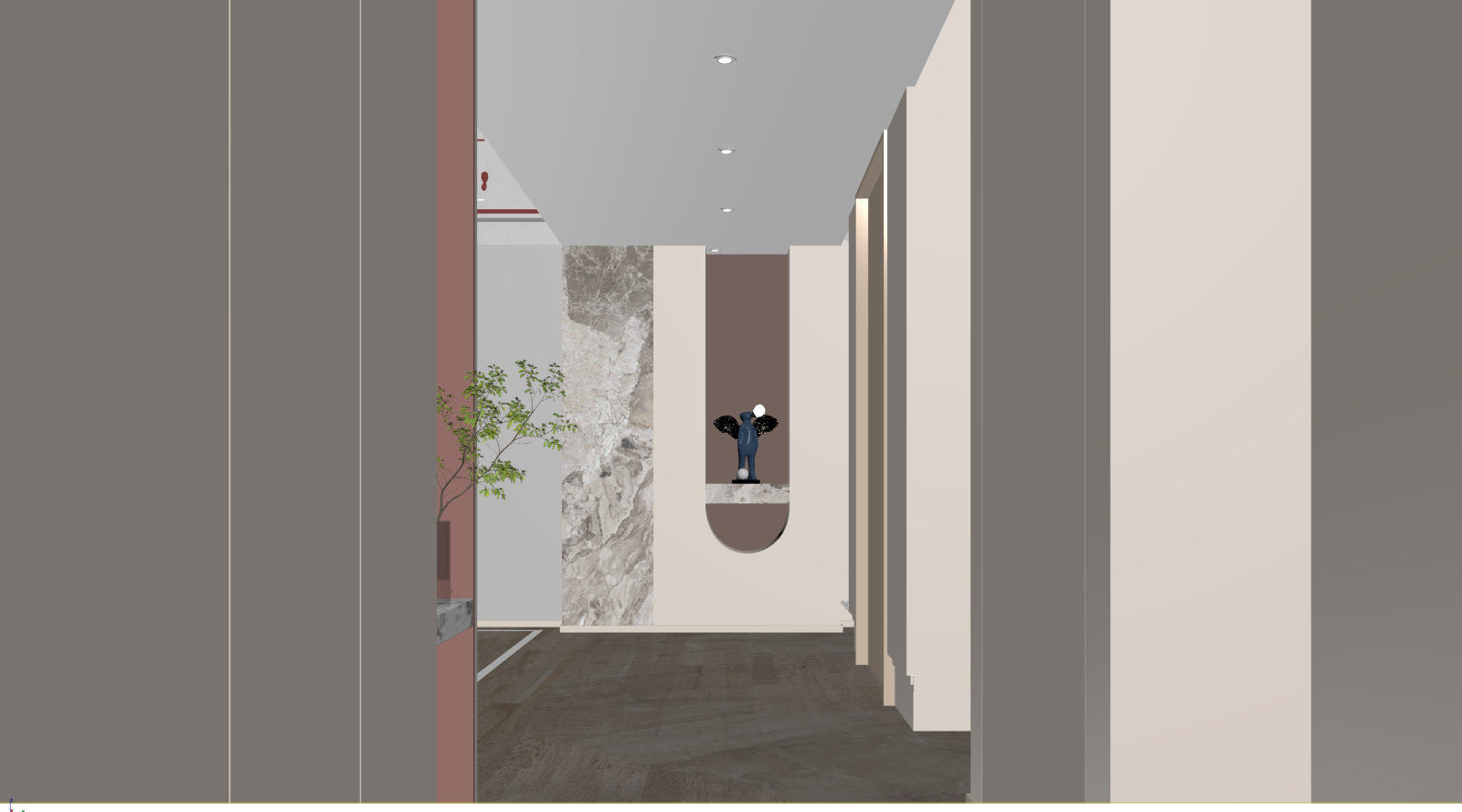 现代玄关3D模型下载【ID:1221623572】