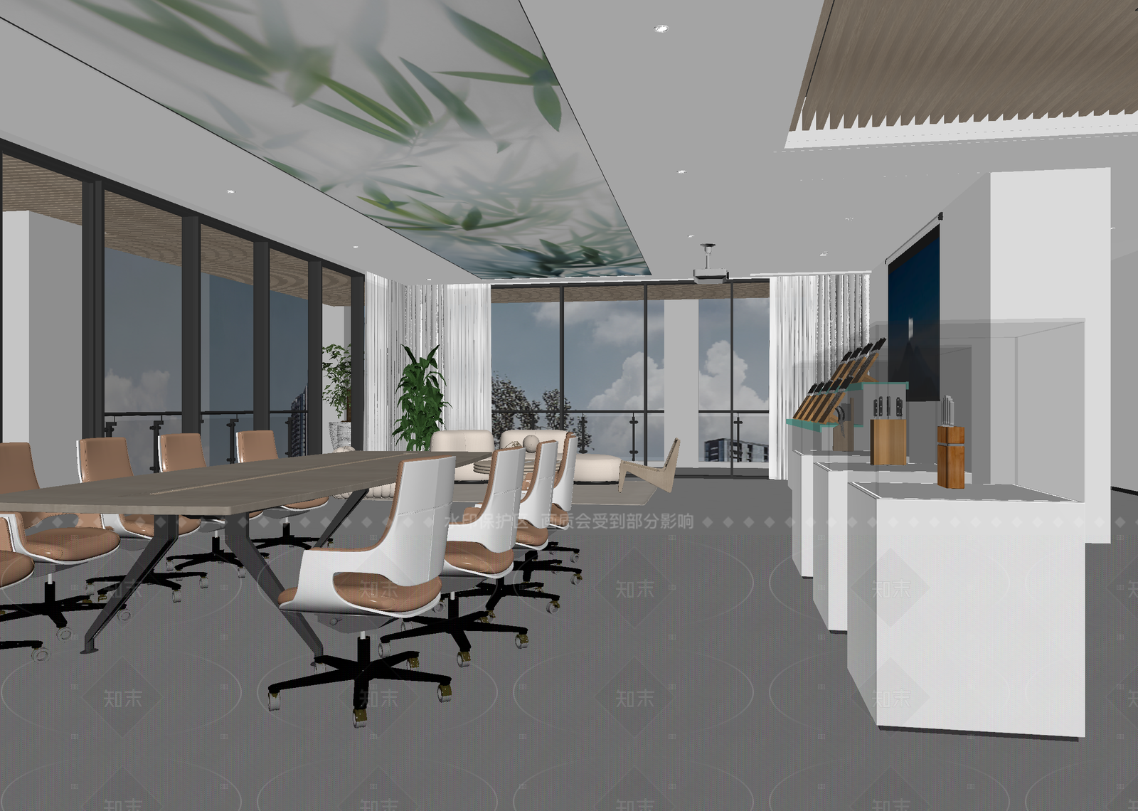 现代会议室3D模型下载【ID:1214574984】