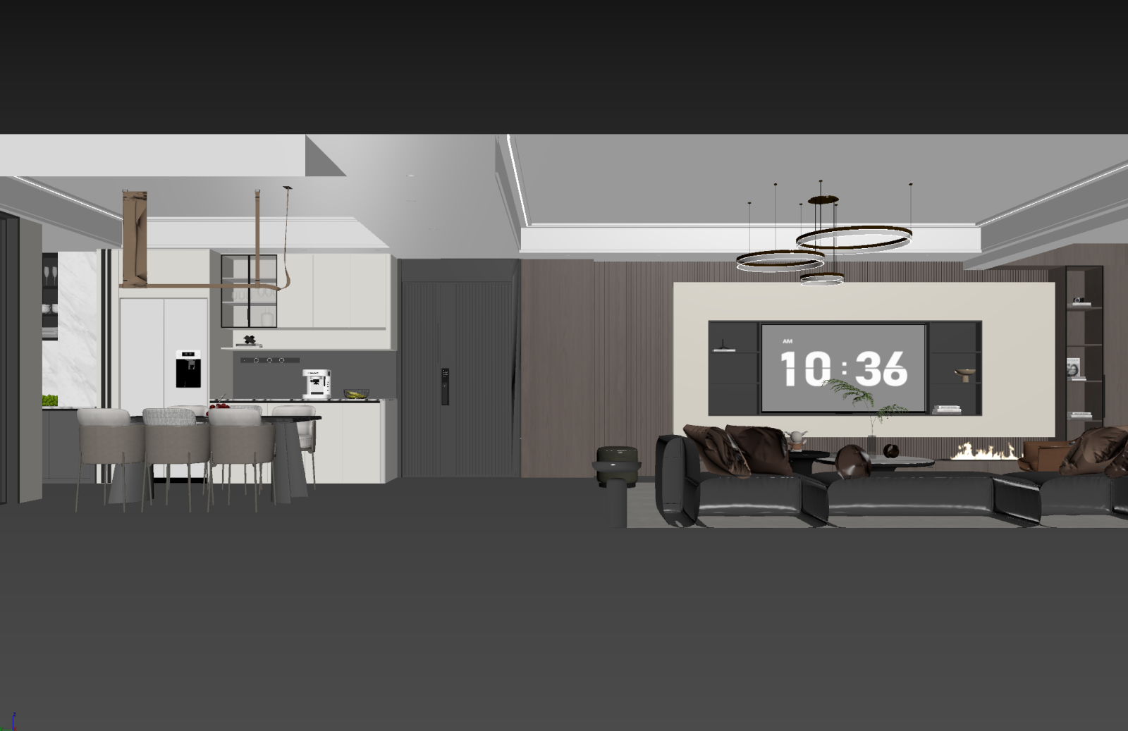 现代客餐厅3D模型下载【ID:1221749406】