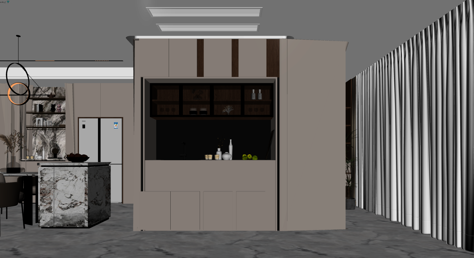现代客餐厅3D模型下载【ID:1222019664】