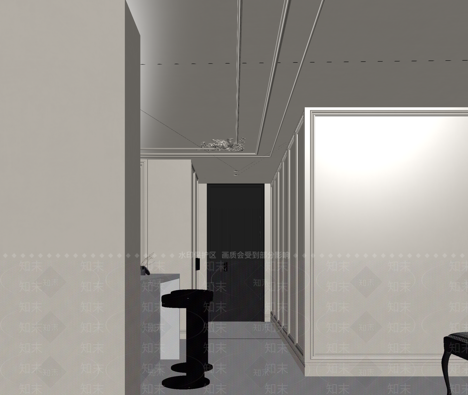 法式玄关3D模型下载【ID:1214791049】