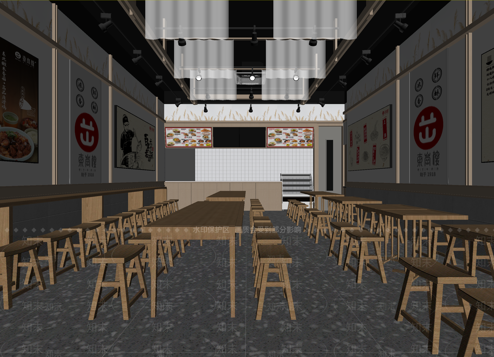 快餐店3D模型下载【ID:1214031110】