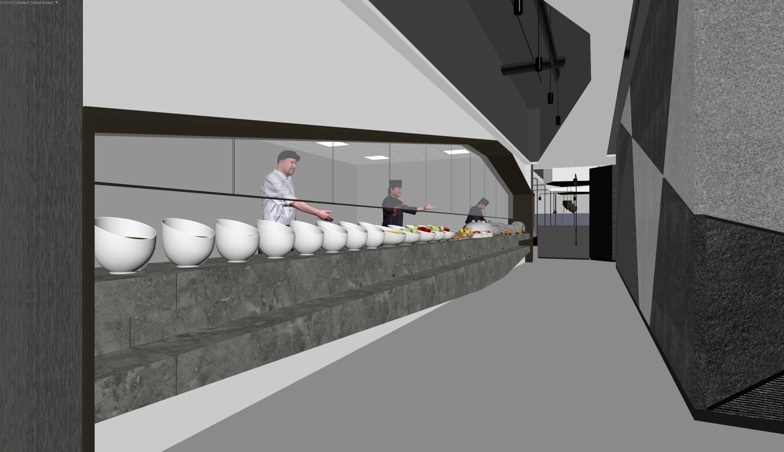 现代后厨3D模型下载【ID:1221683234】