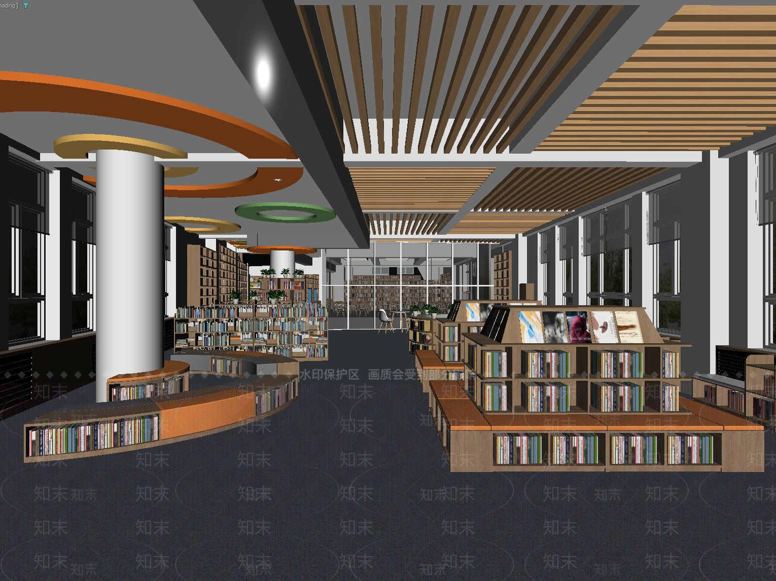 现代图书馆3D模型下载【ID:1213929515】