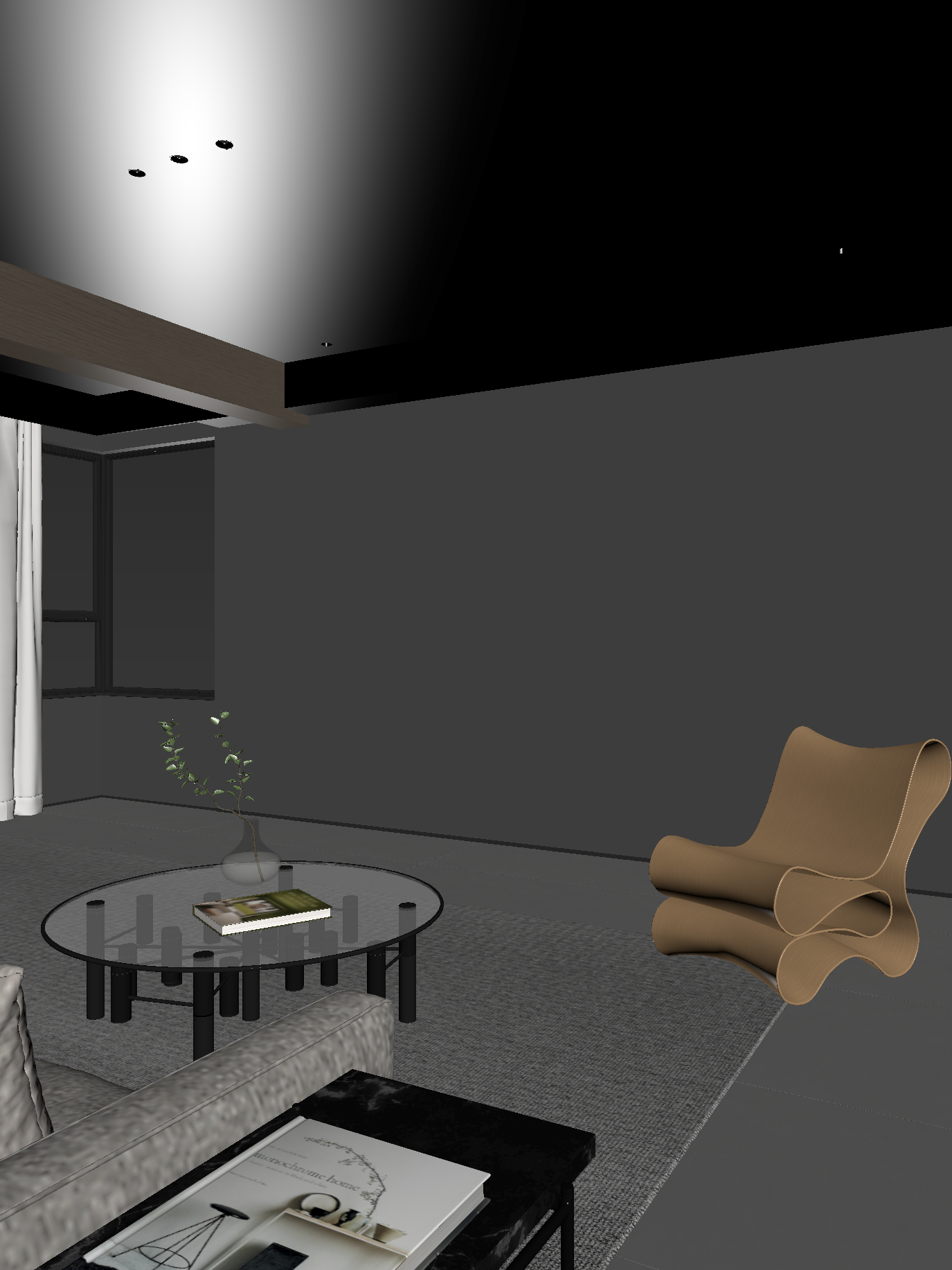 现代家居客厅3D模型下载【ID:1221490236】
