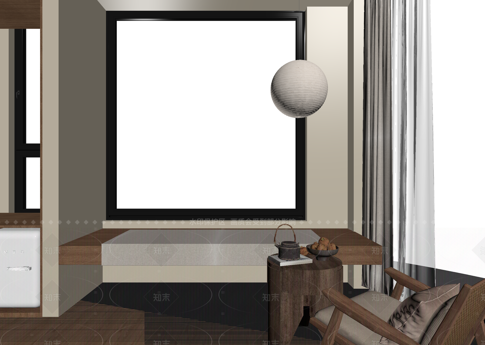侘寂茶室3D模型下载【ID:1214604515】
