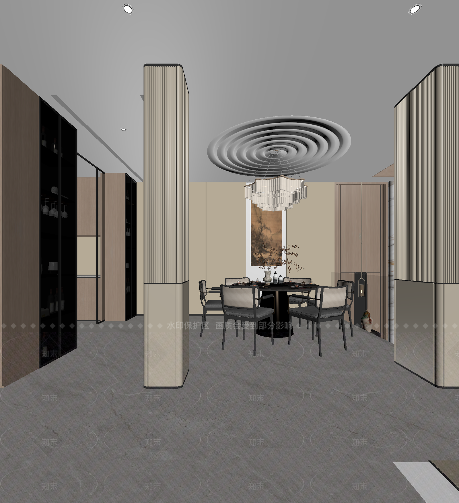 新中式包厢3D模型下载【ID:1214559611】