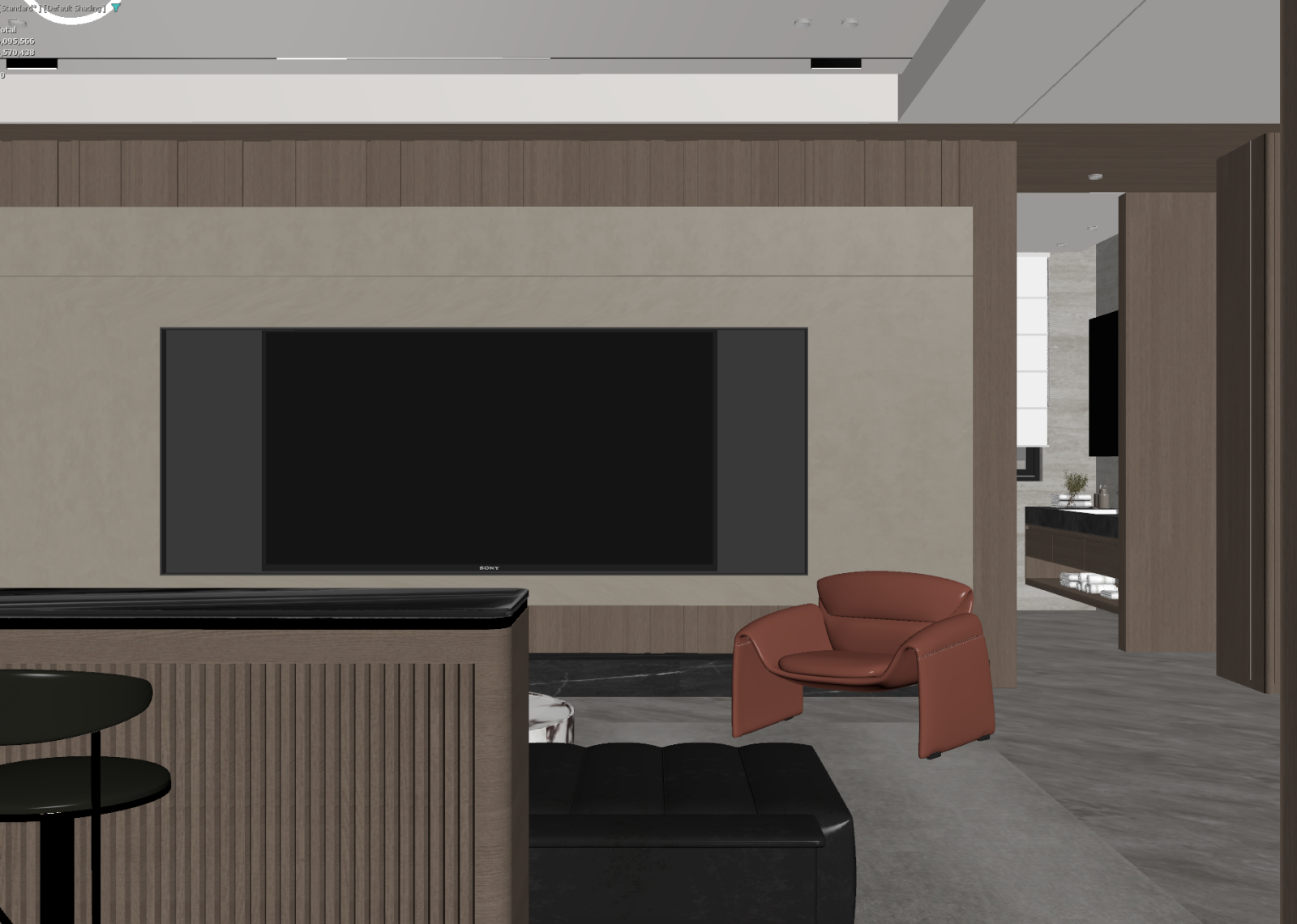 极简家居客厅3D模型下载【ID:1221952823】