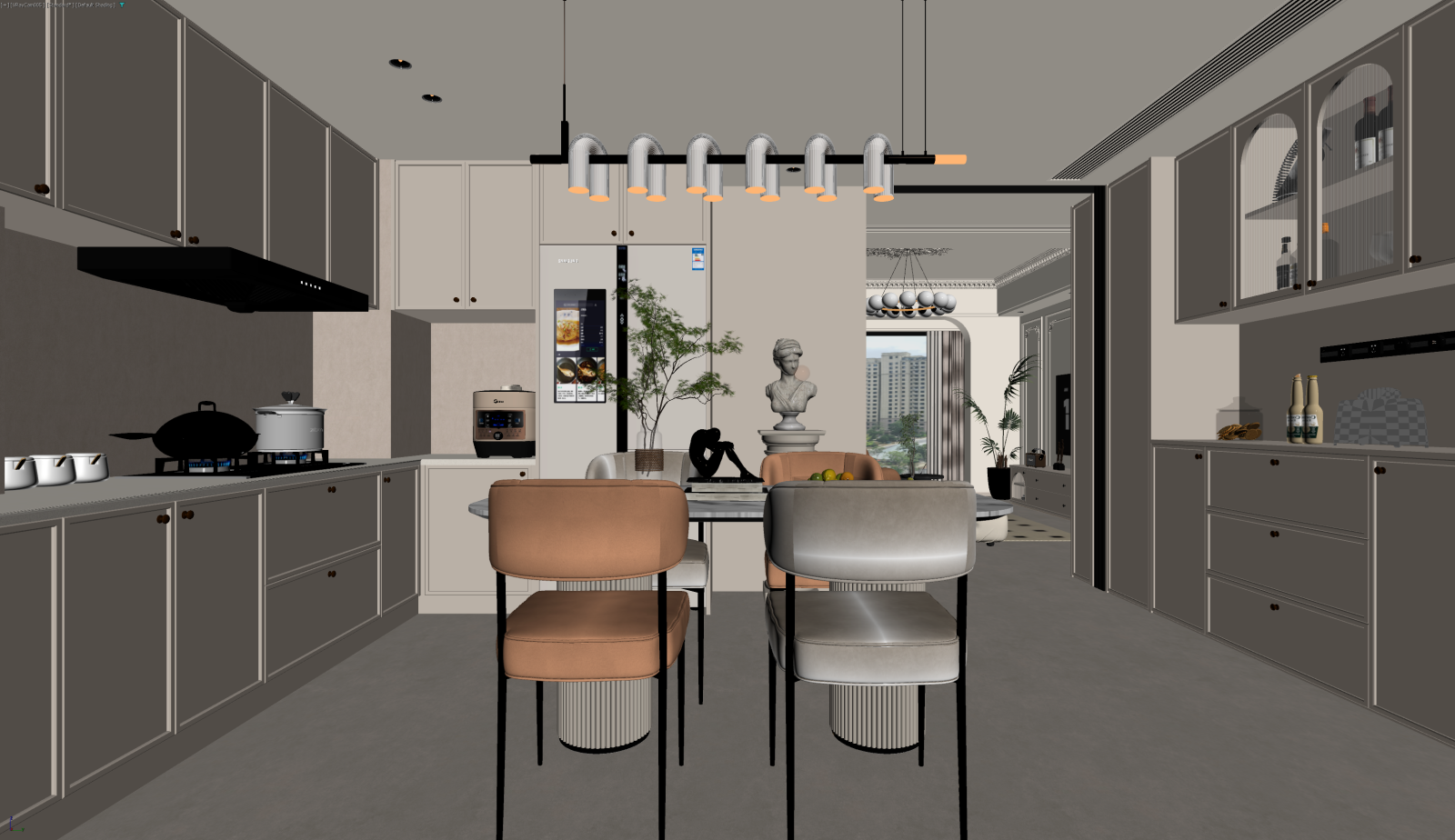 法式客餐厅3D模型下载【ID:1221709508】