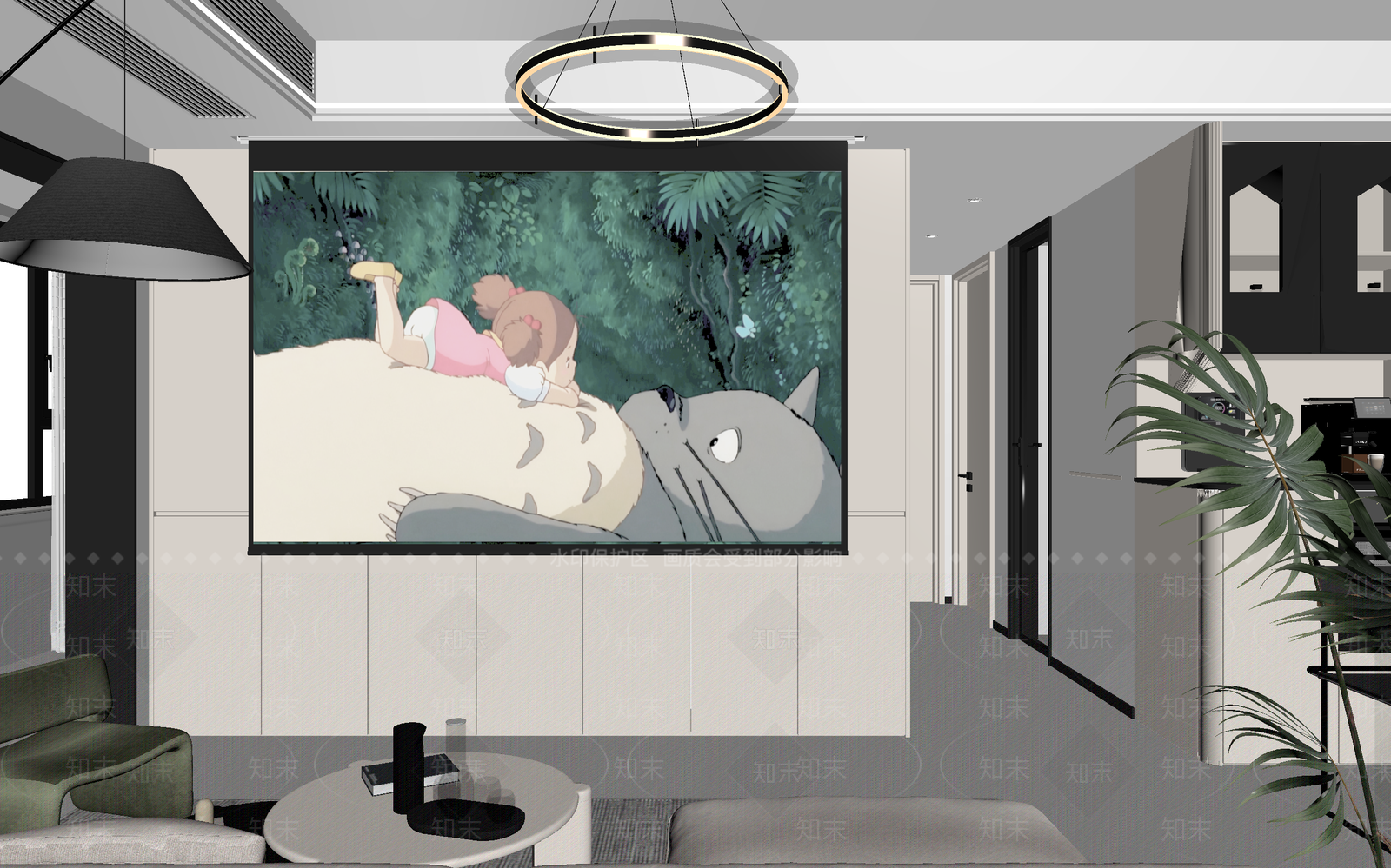 现代影音室3D模型下载【ID:1214420846】