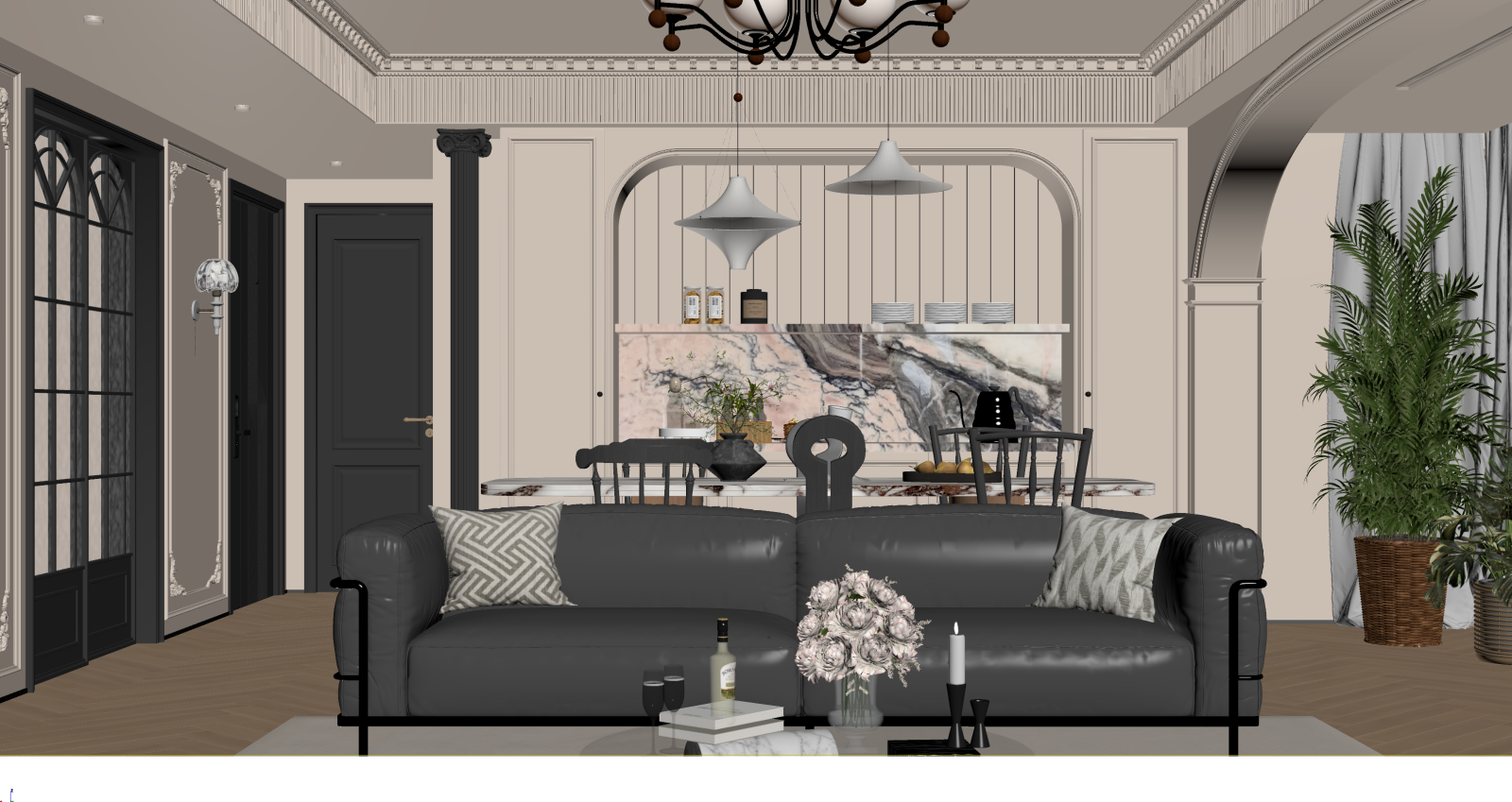 复古客餐厅3D模型下载【ID:1221850541】