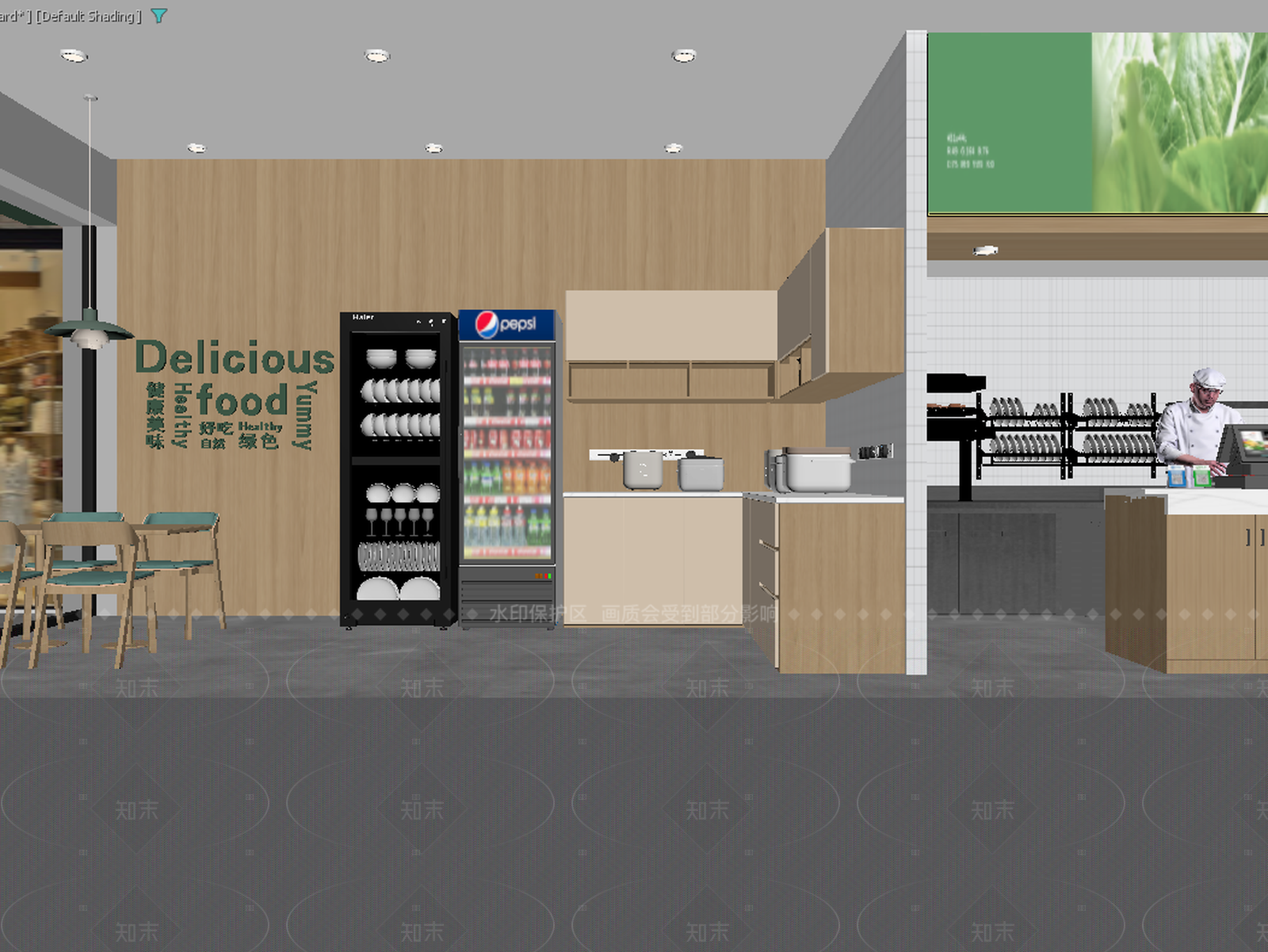 现代快餐店3D模型下载【ID:1214956717】