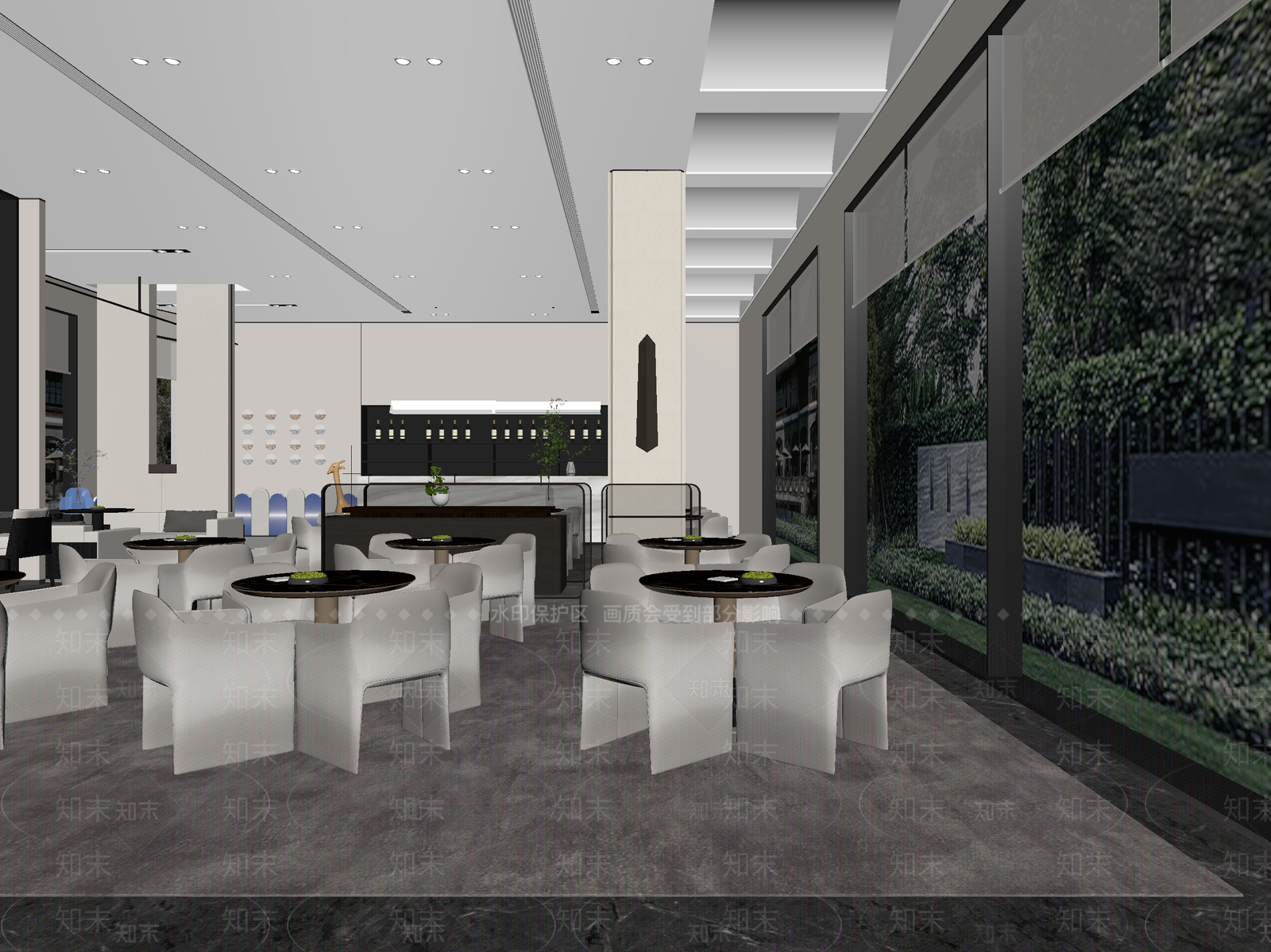 现代咖啡厅3D模型下载【ID:1214329219】
