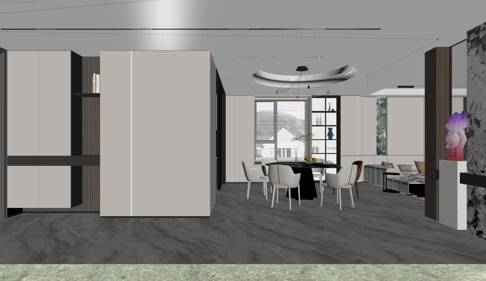 现代客餐厅3D模型下载【ID:1221709562】