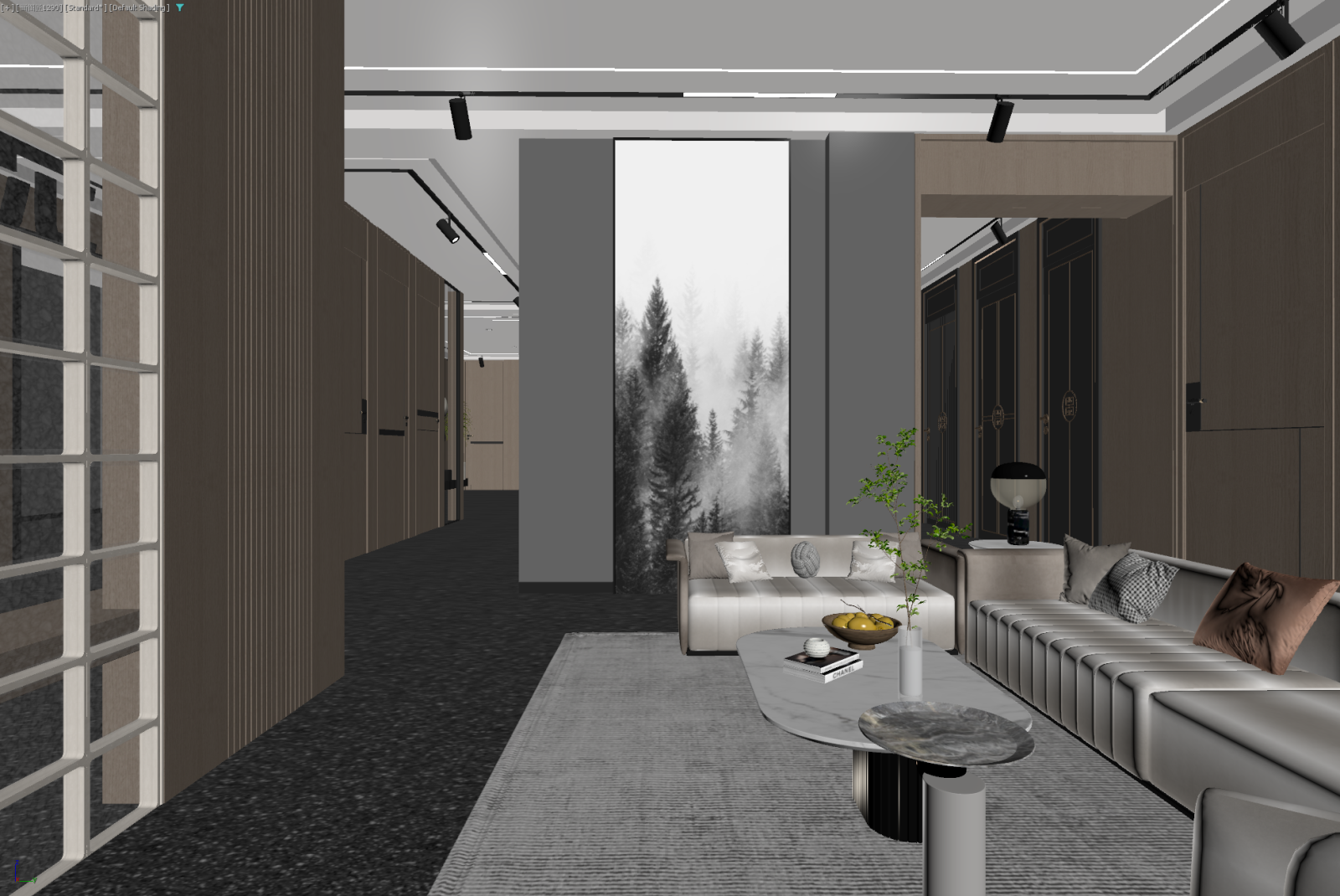 现代家居客厅3D模型下载【ID:1222016143】
