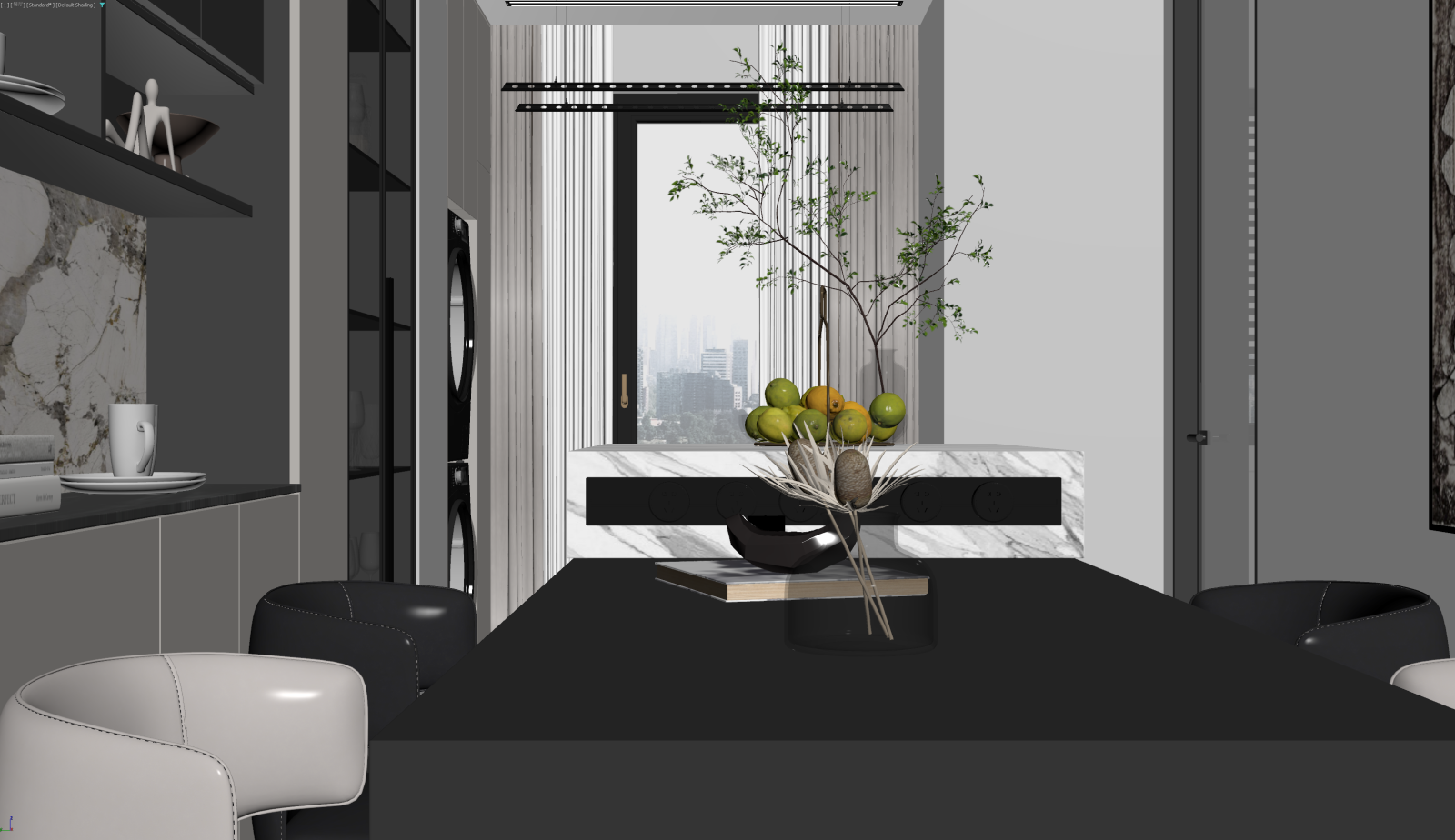 现代家居餐厅3D模型下载【ID:1221767132】