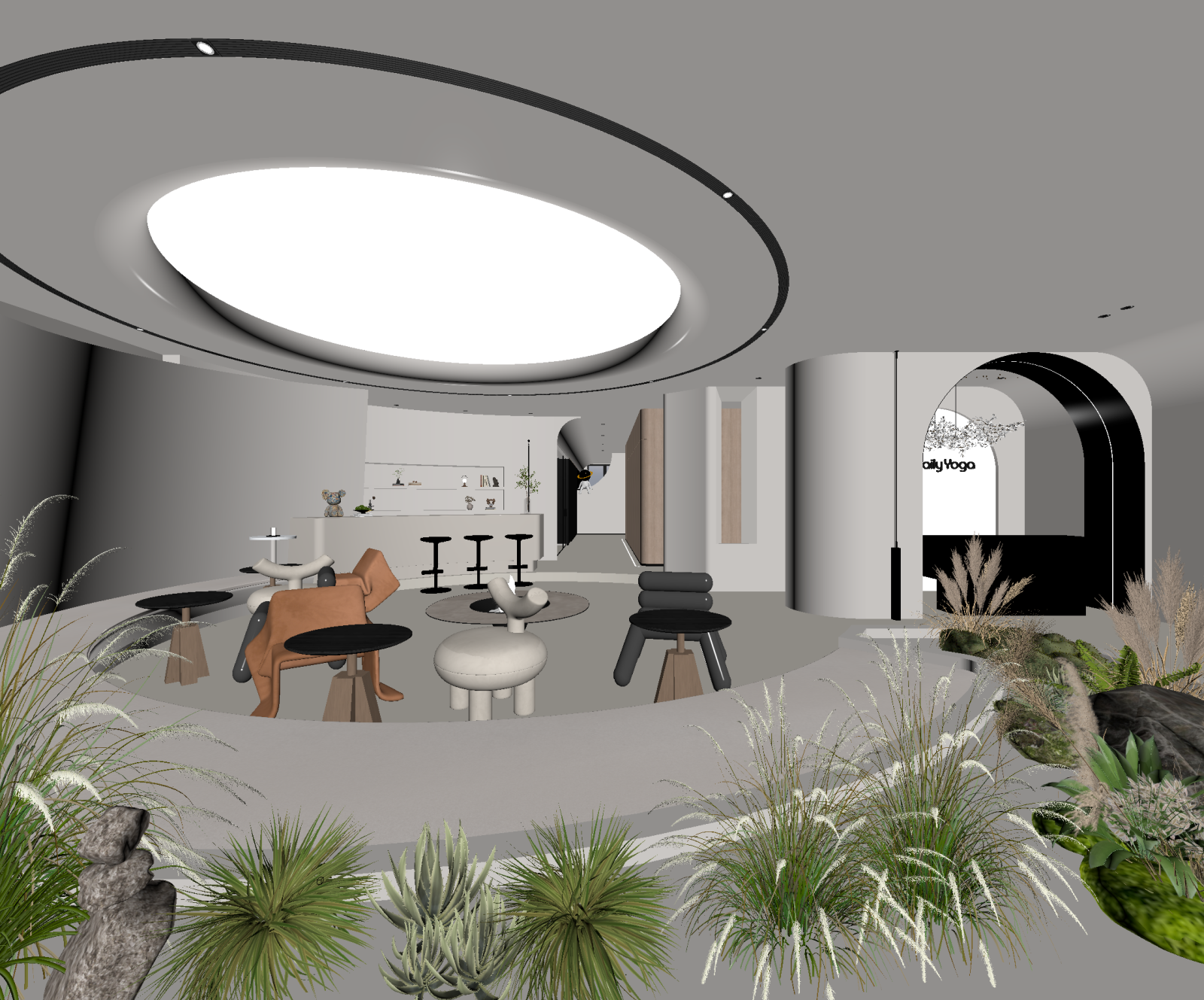 现代休息区3D模型下载【ID:1221756927】