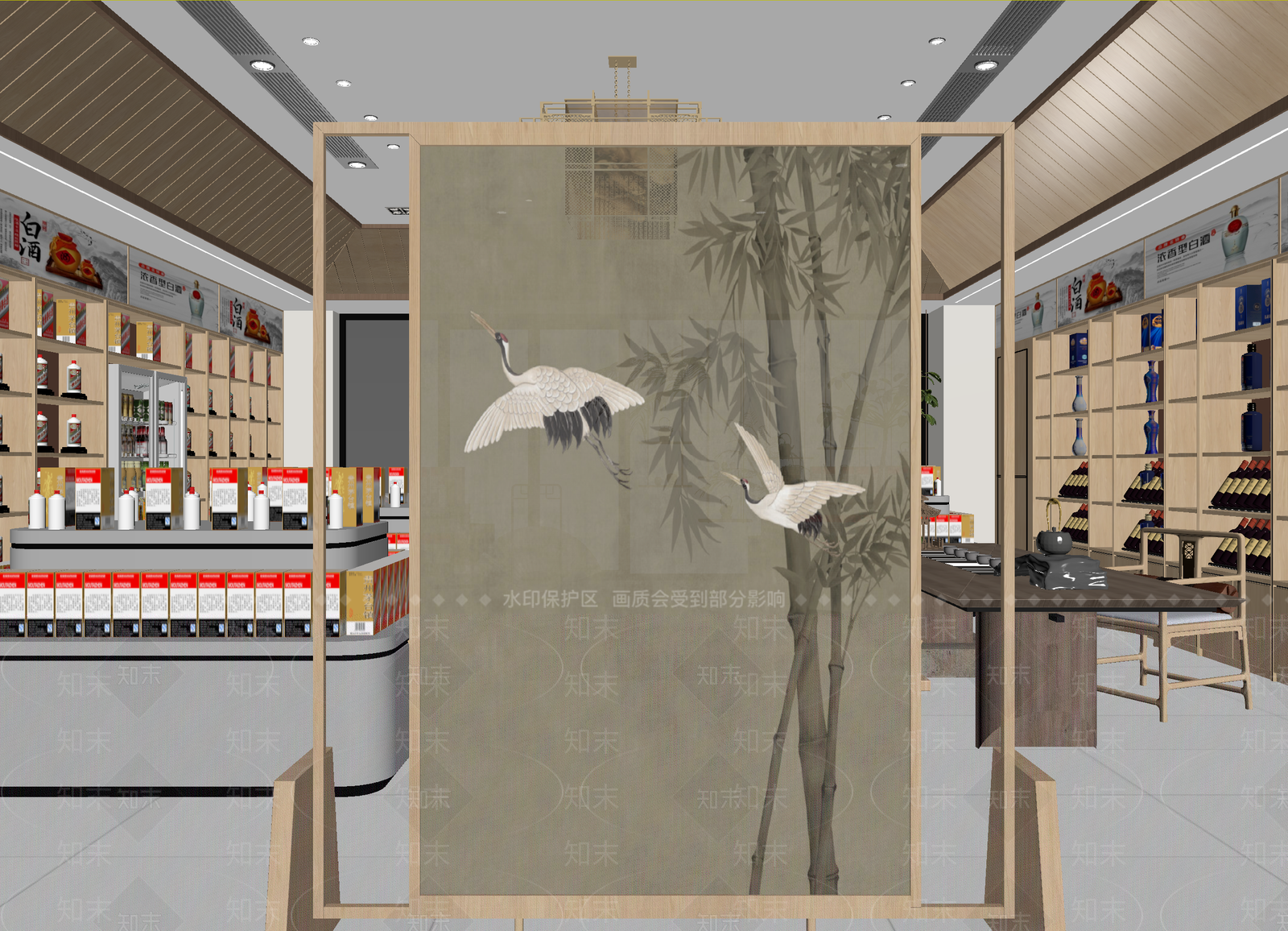 新中式酒馆3D模型下载【ID:1214136975】