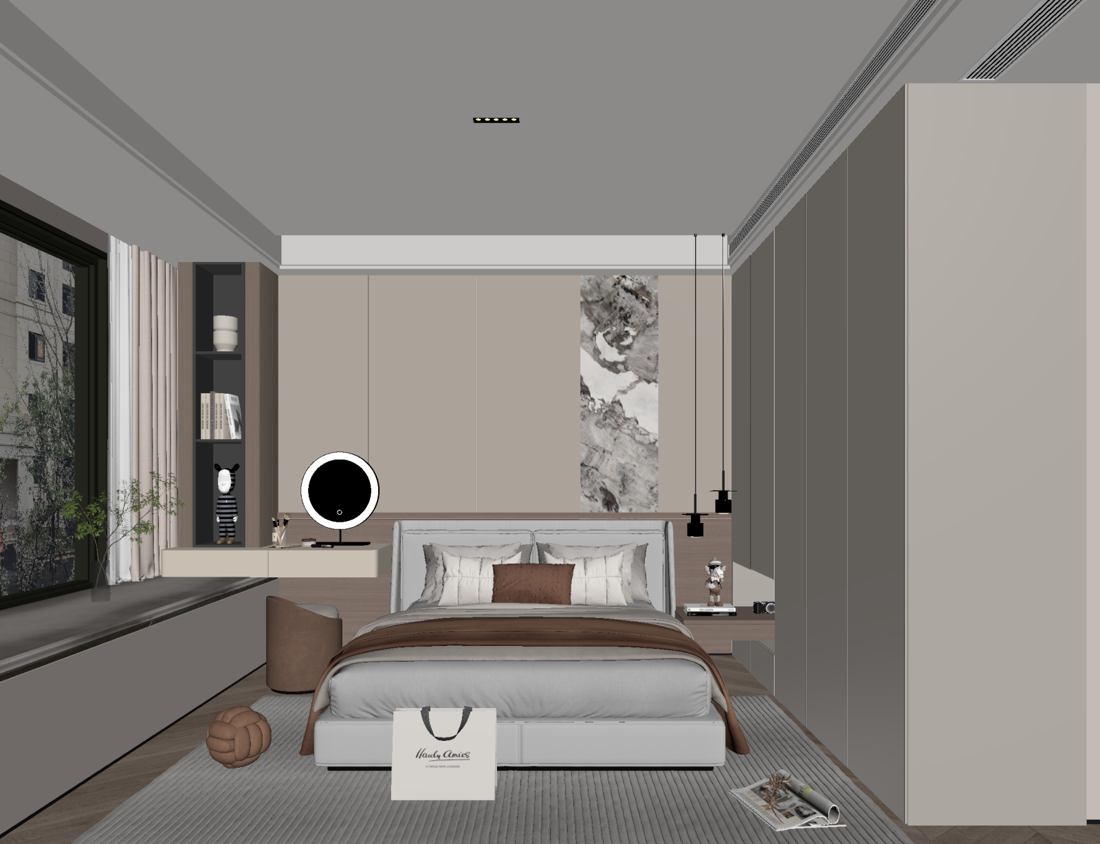 现代家居卧室3D模型下载【ID:1221802250】