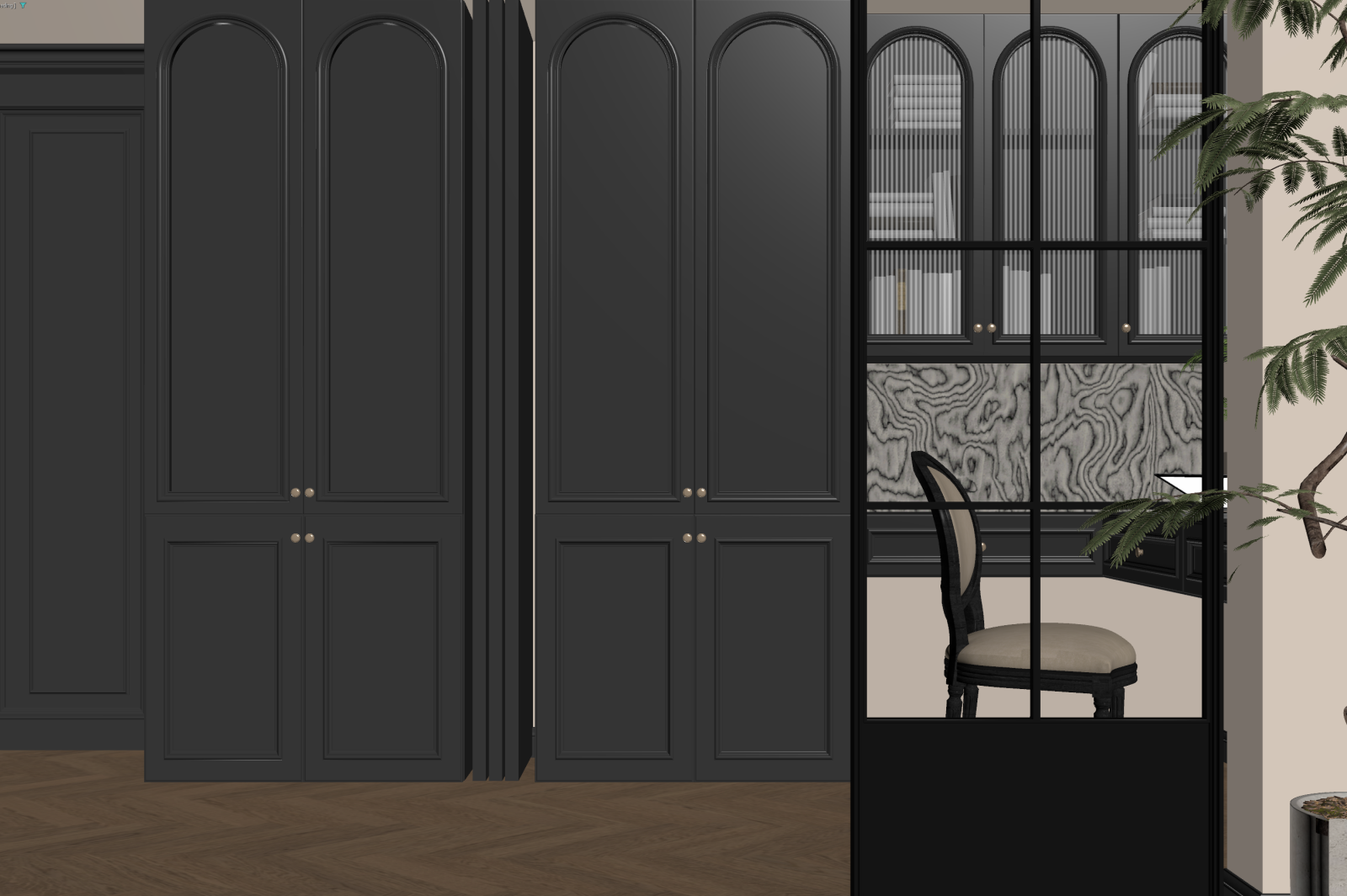 法式书房3D模型下载【ID:1221503263】