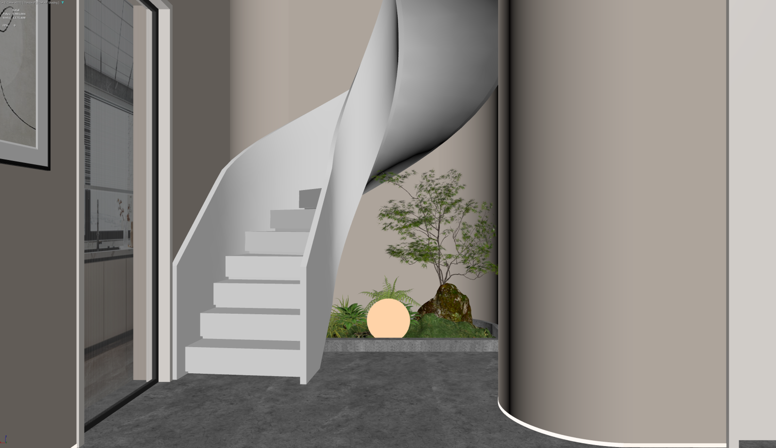 侘寂玄关3D模型下载【ID:1221676477】