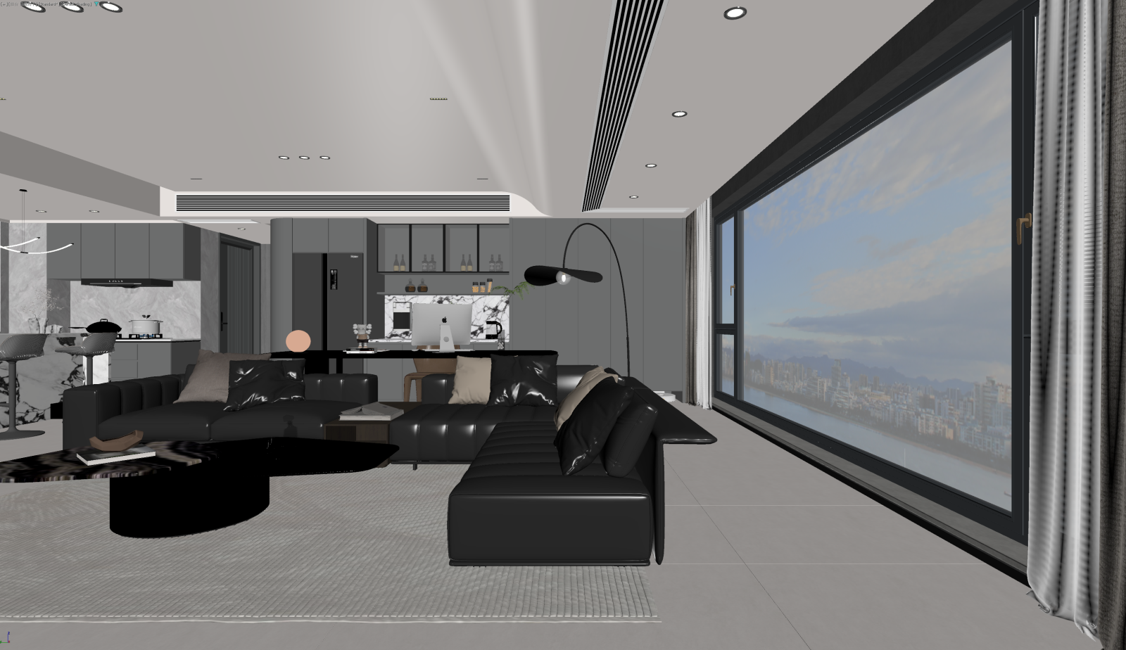现代客餐厅3D模型下载【ID:1221431362】