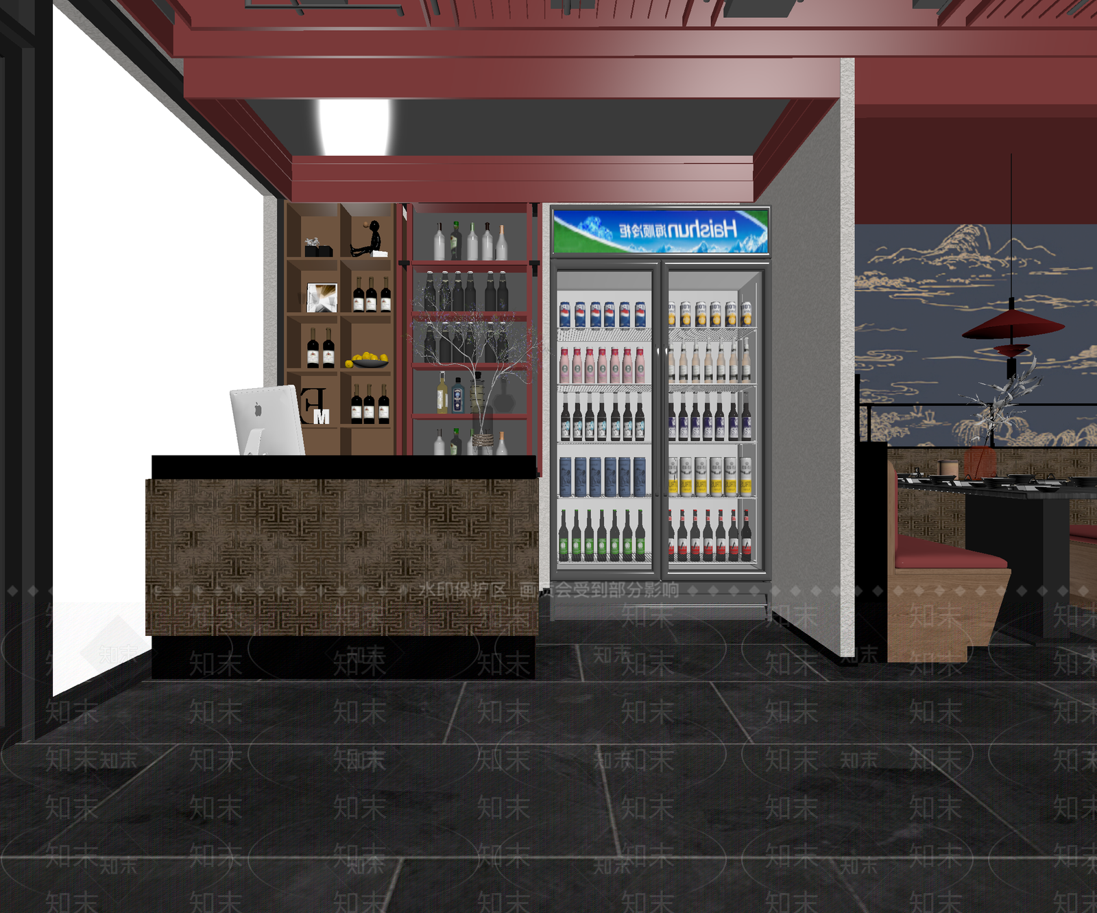 新中式酒吧3D模型下载【ID:1214066393】