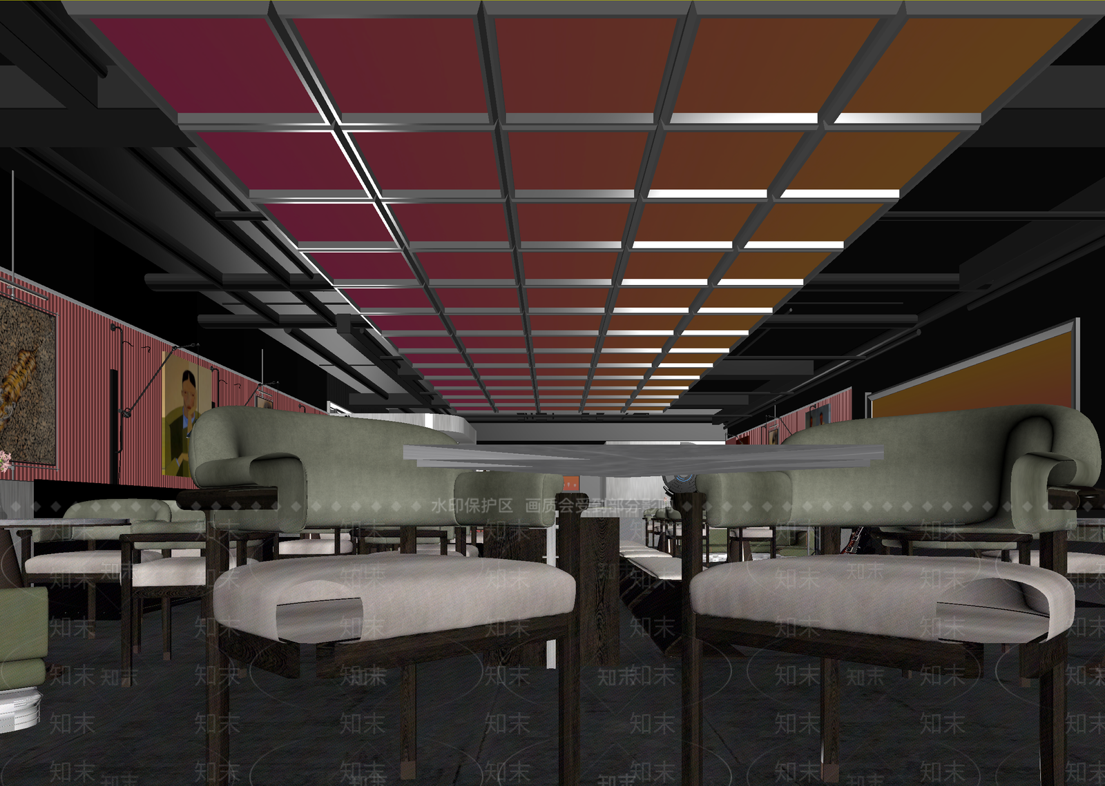 现代咖啡厅3D模型下载【ID:1215174063】