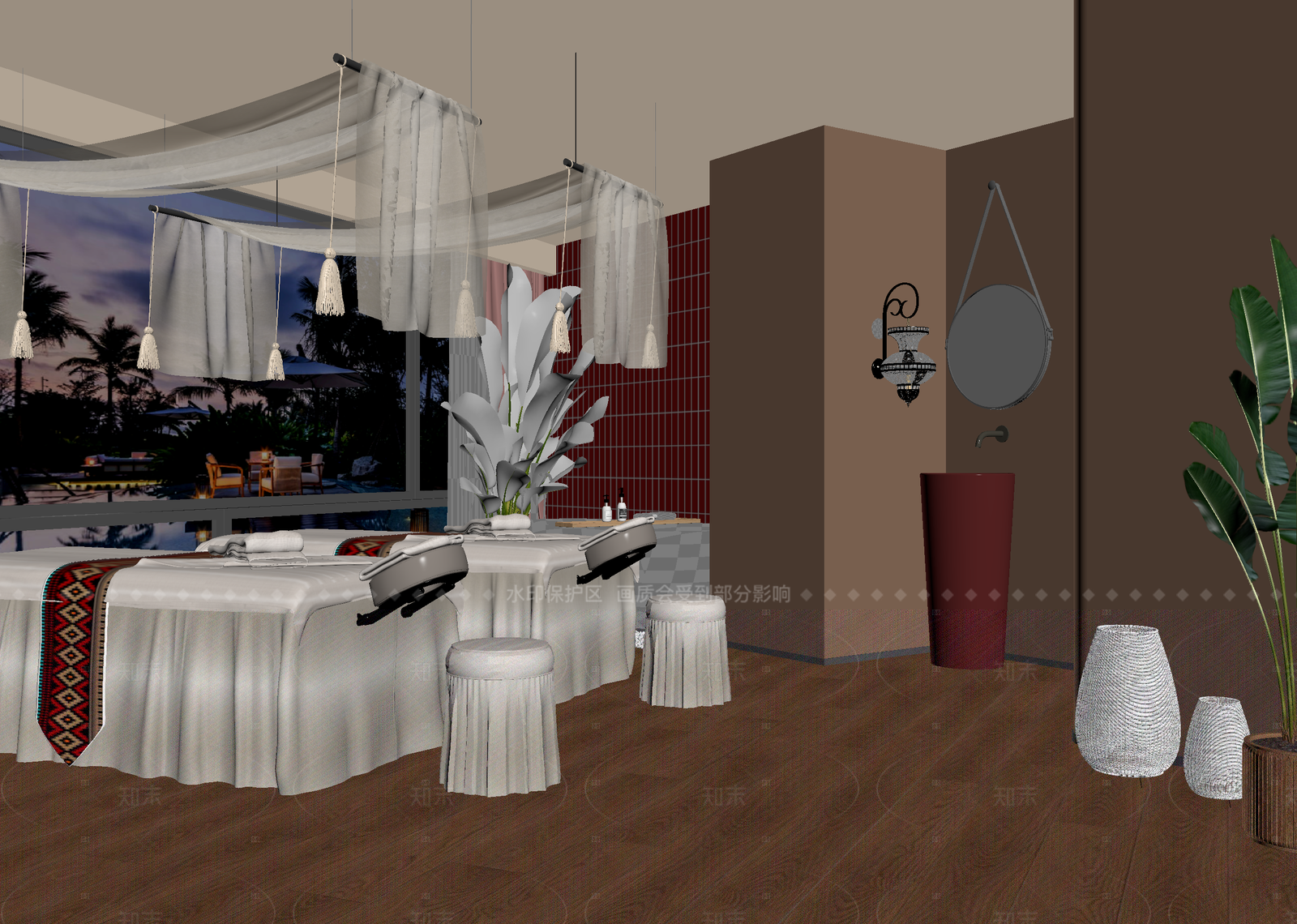东南亚美容院3D模型下载【ID:1214577102】