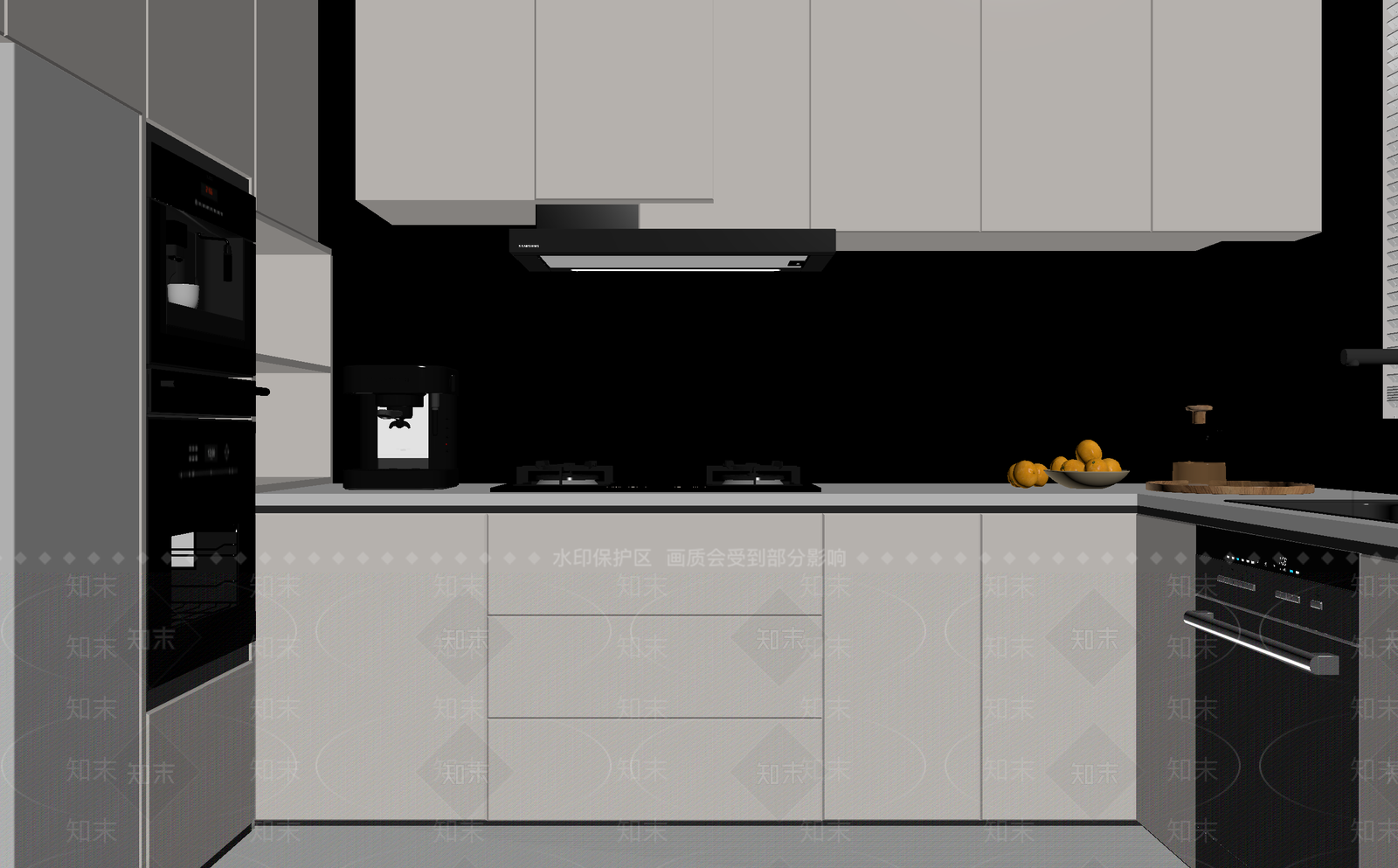 现代封闭式厨房3D模型下载【ID:1215026956】