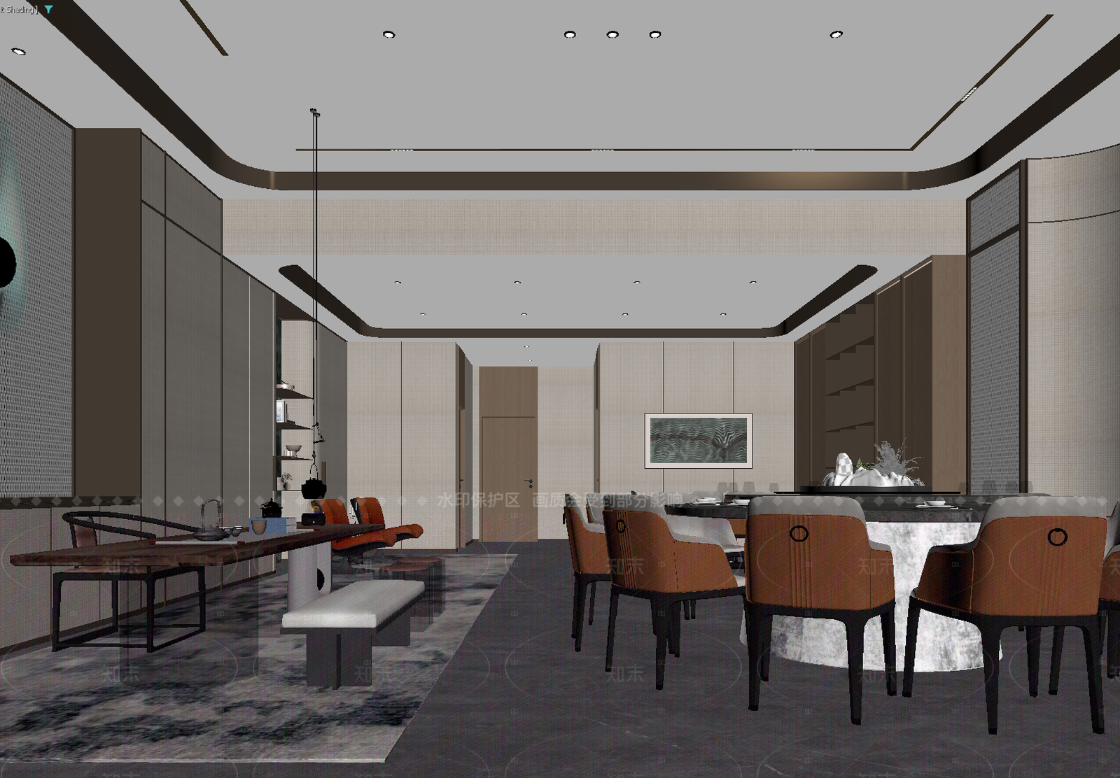 现代茶馆3D模型下载【ID:1214616079】