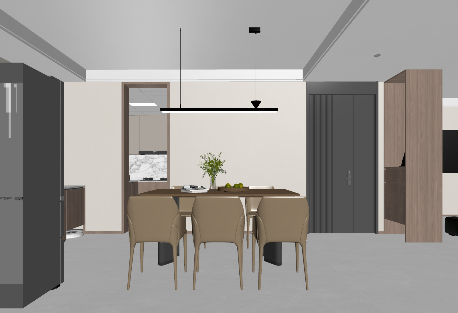 复古家居餐厅3D模型下载【ID:1222091783】