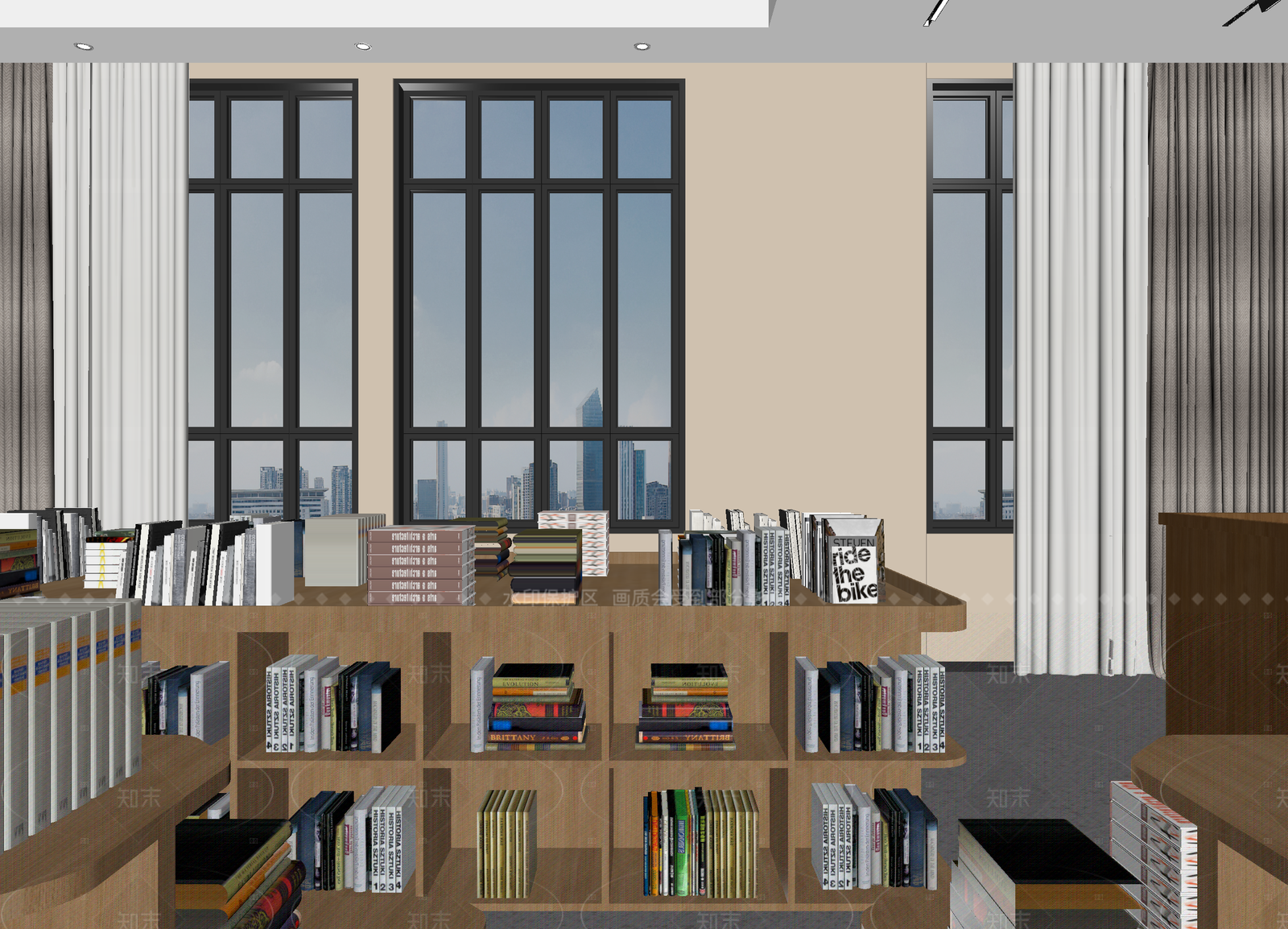 现代书店3D模型下载【ID:1214627217】