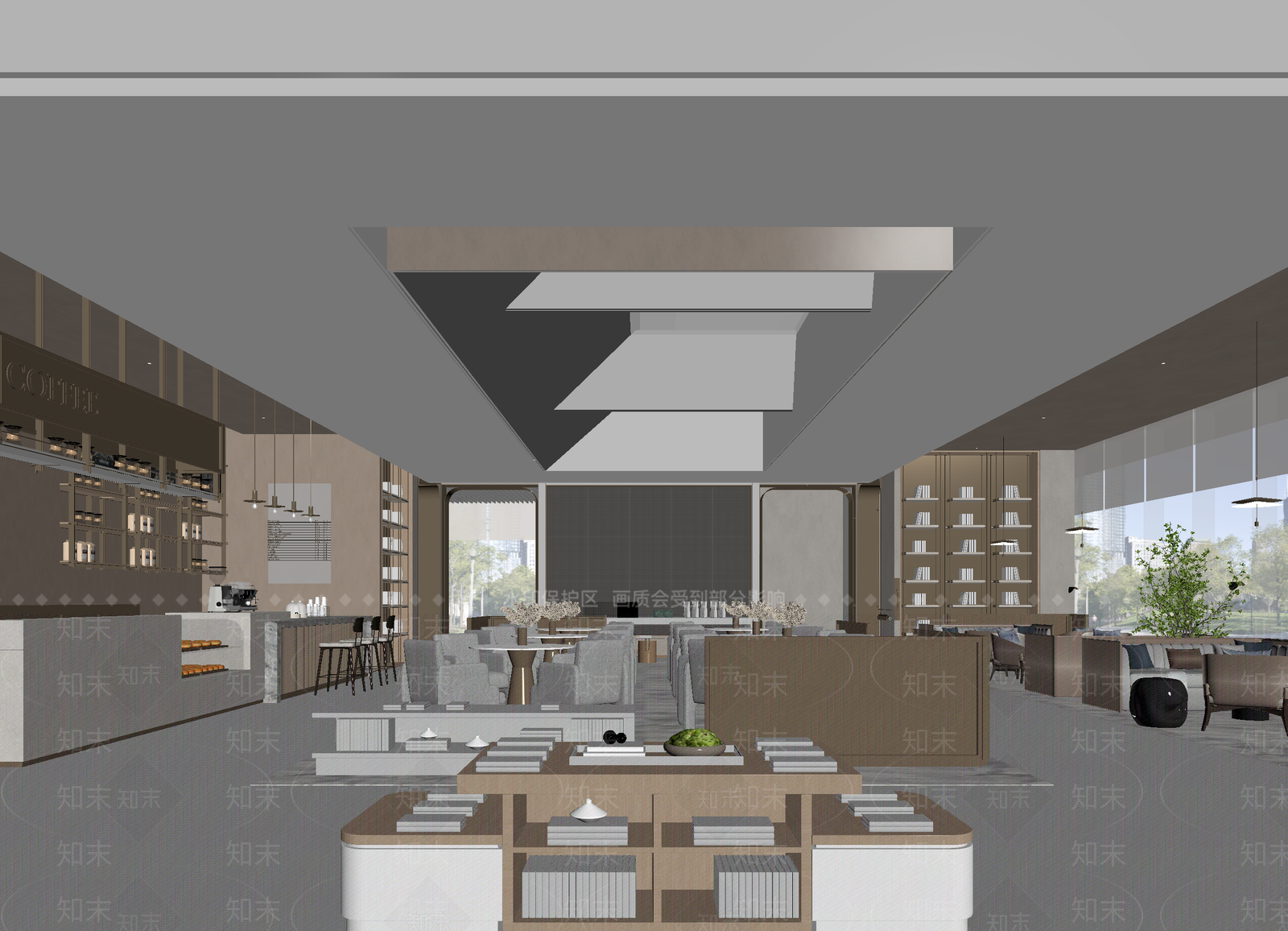 现代咖啡厅3D模型下载【ID:1214414943】