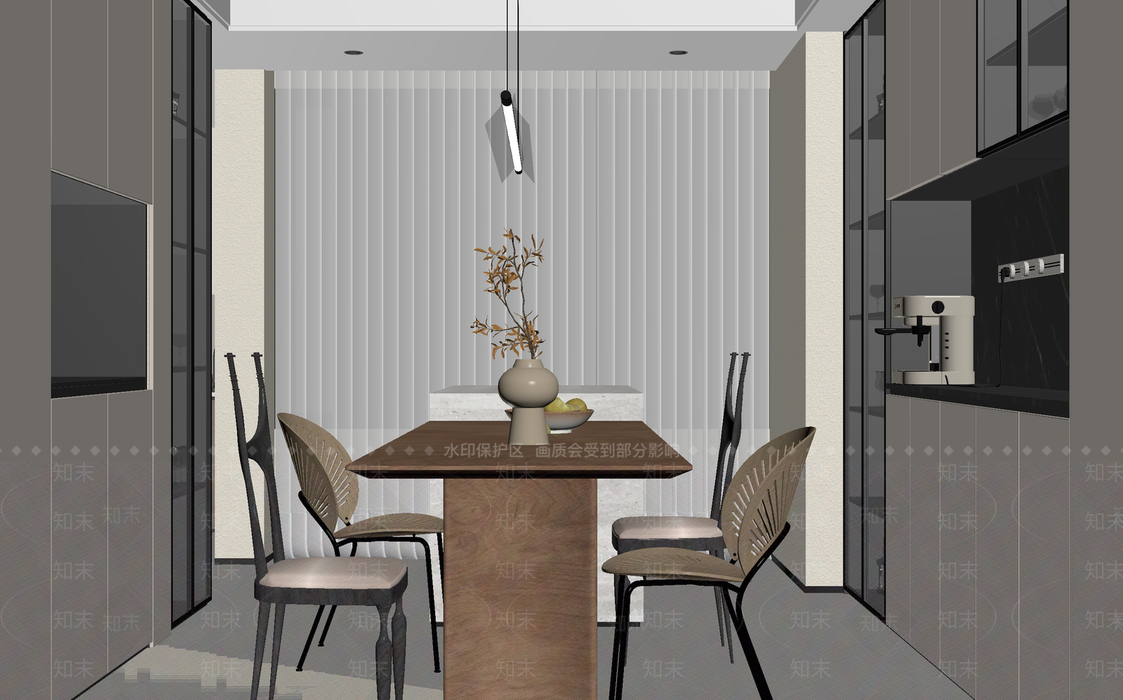 现代家居餐厅3D模型下载【ID:1215052928】