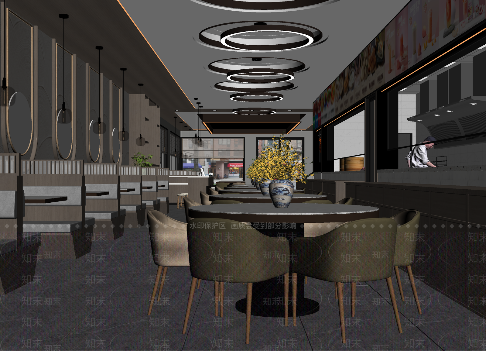 现代快餐店3D模型下载【ID:1214136093】