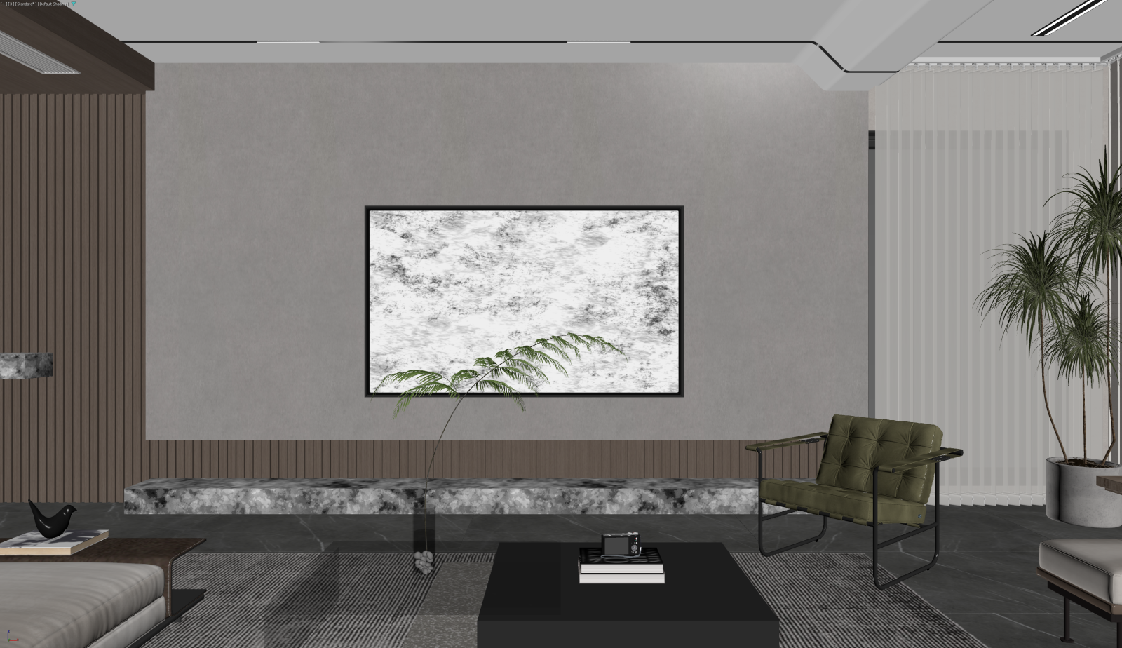 现代家居客厅3D模型下载【ID:1222015032】