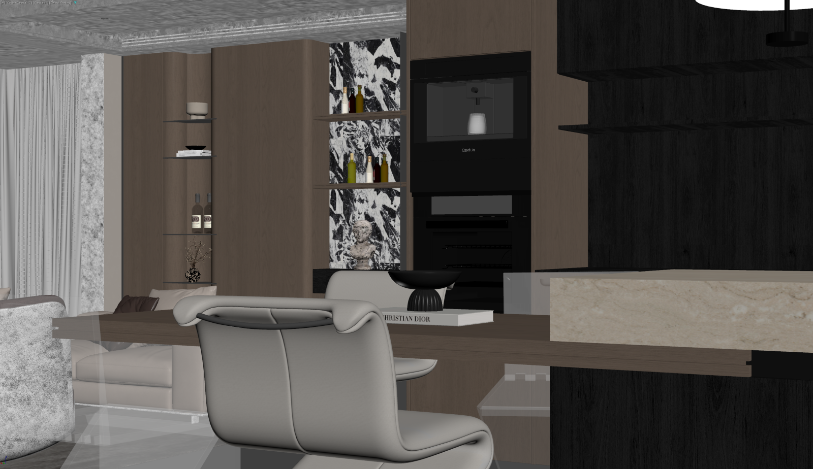 现代客餐厅3D模型下载【ID:1222034832】