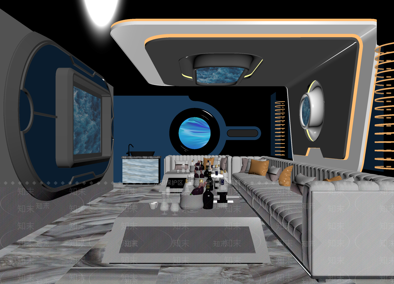 现代影音室3D模型下载【ID:1214149831】