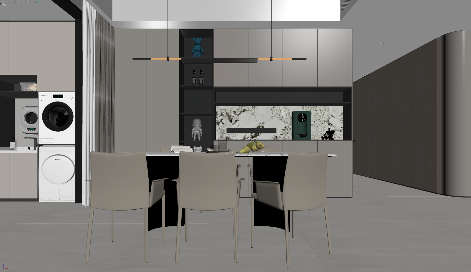 现代家居餐厅3D模型下载【ID:1221710406】