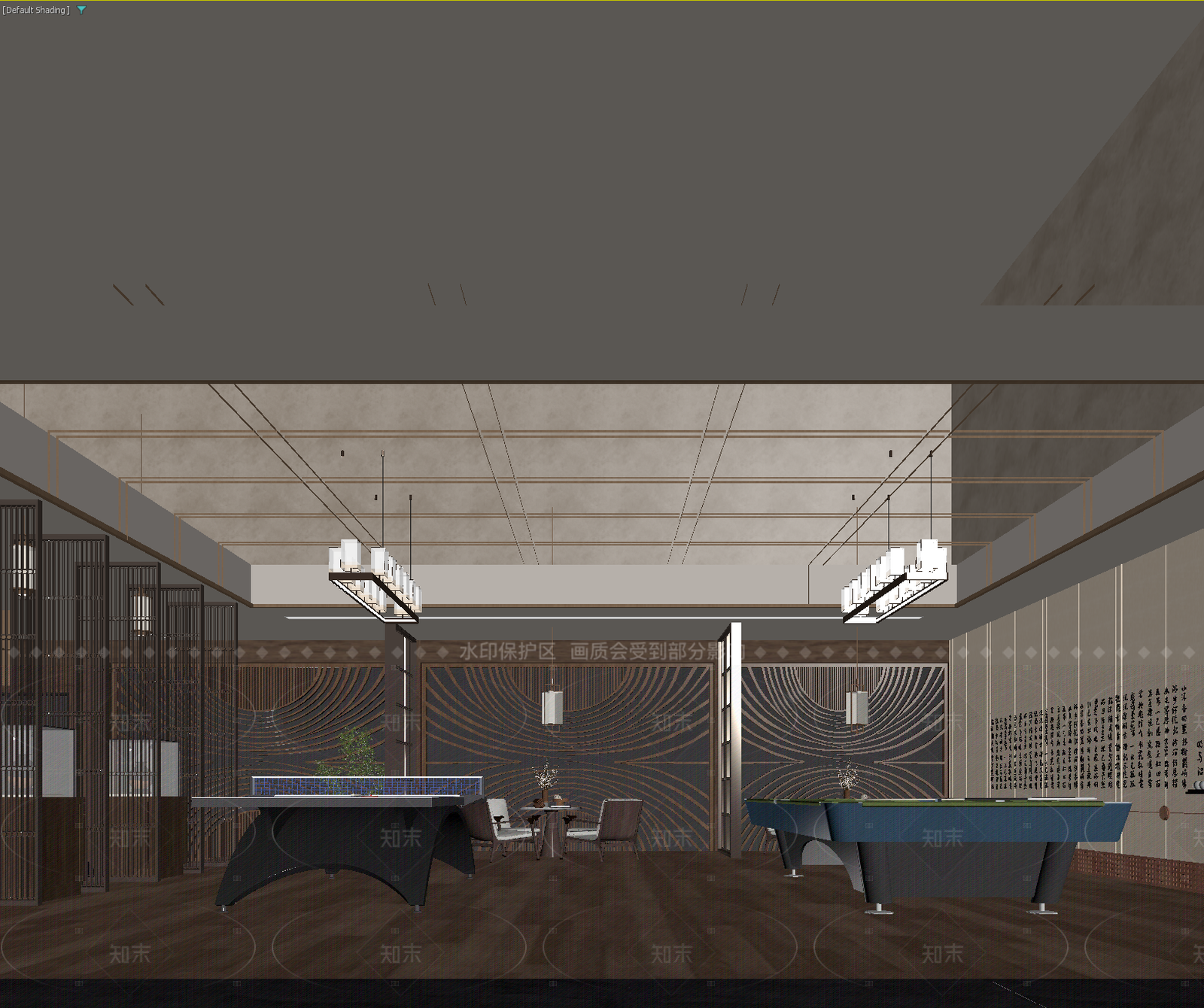 台球室3D模型下载【ID:1214611271】