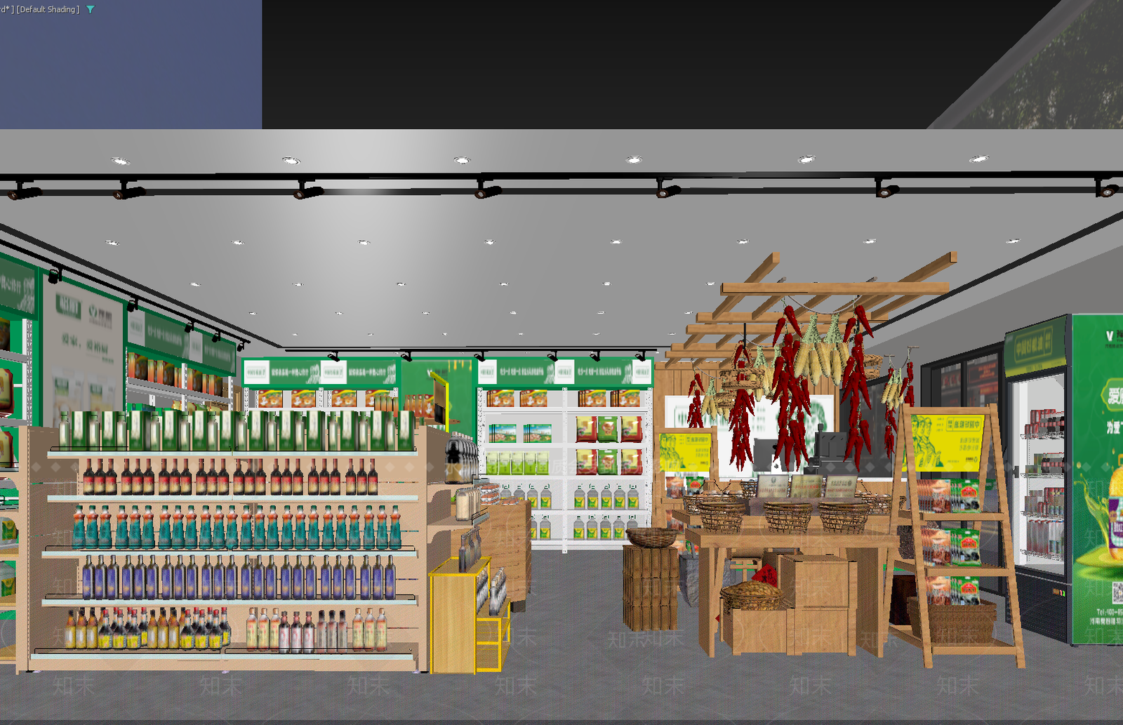 现代超市3D模型下载【ID:1213893150】