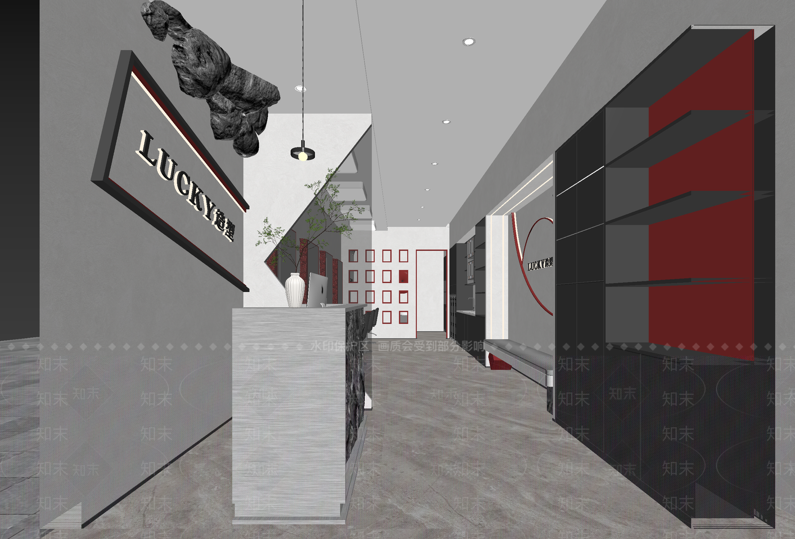 现代美容院3D模型下载【ID:1214122196】