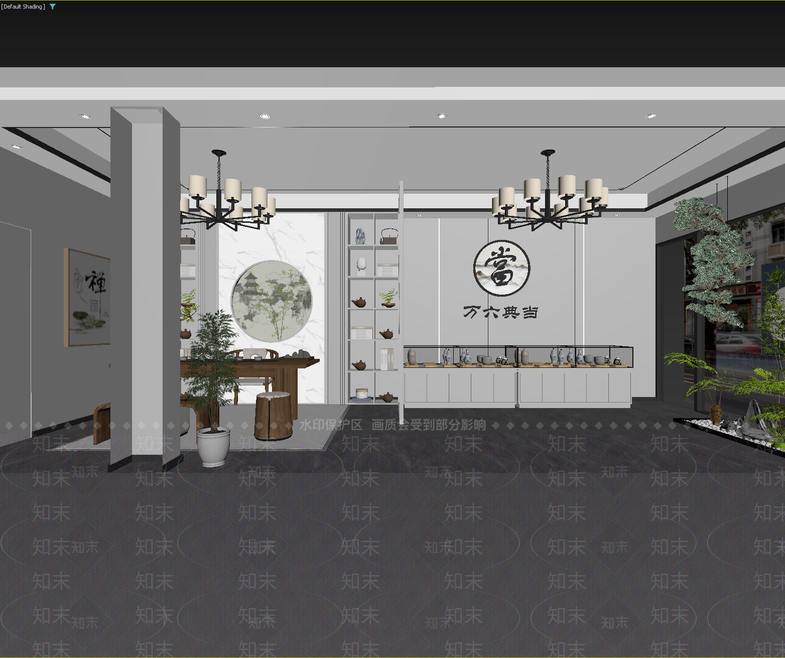 新中式茶馆3D模型下载【ID:1213976718】