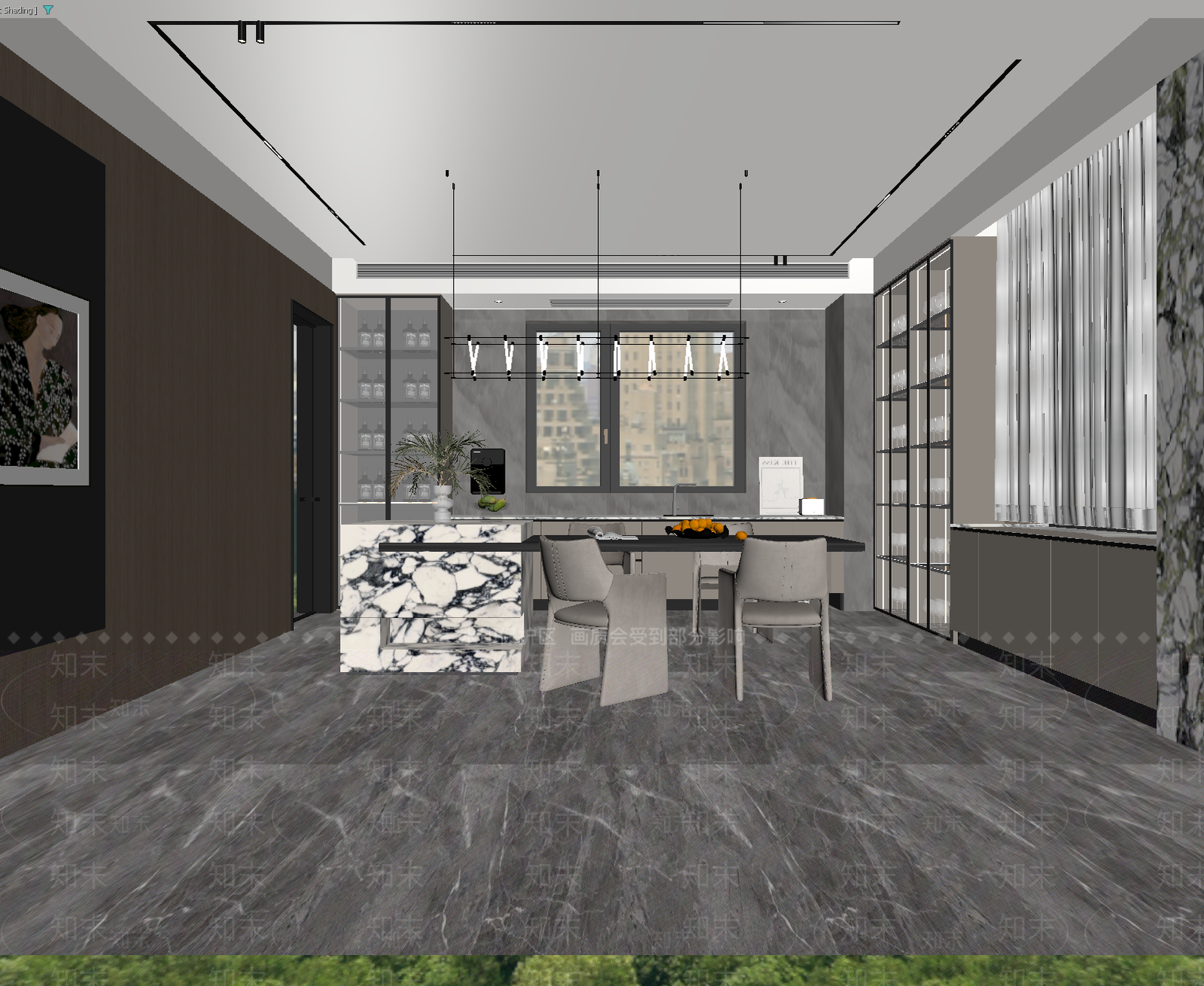 现代酒馆3D模型下载【ID:1213931488】