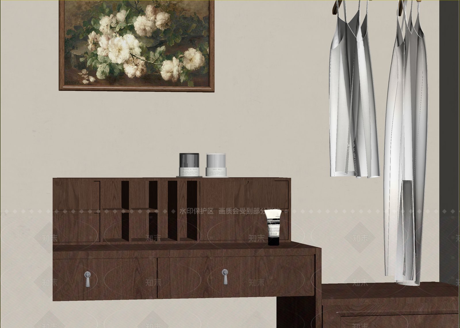 美式衣帽间3D模型下载【ID:1214630243】